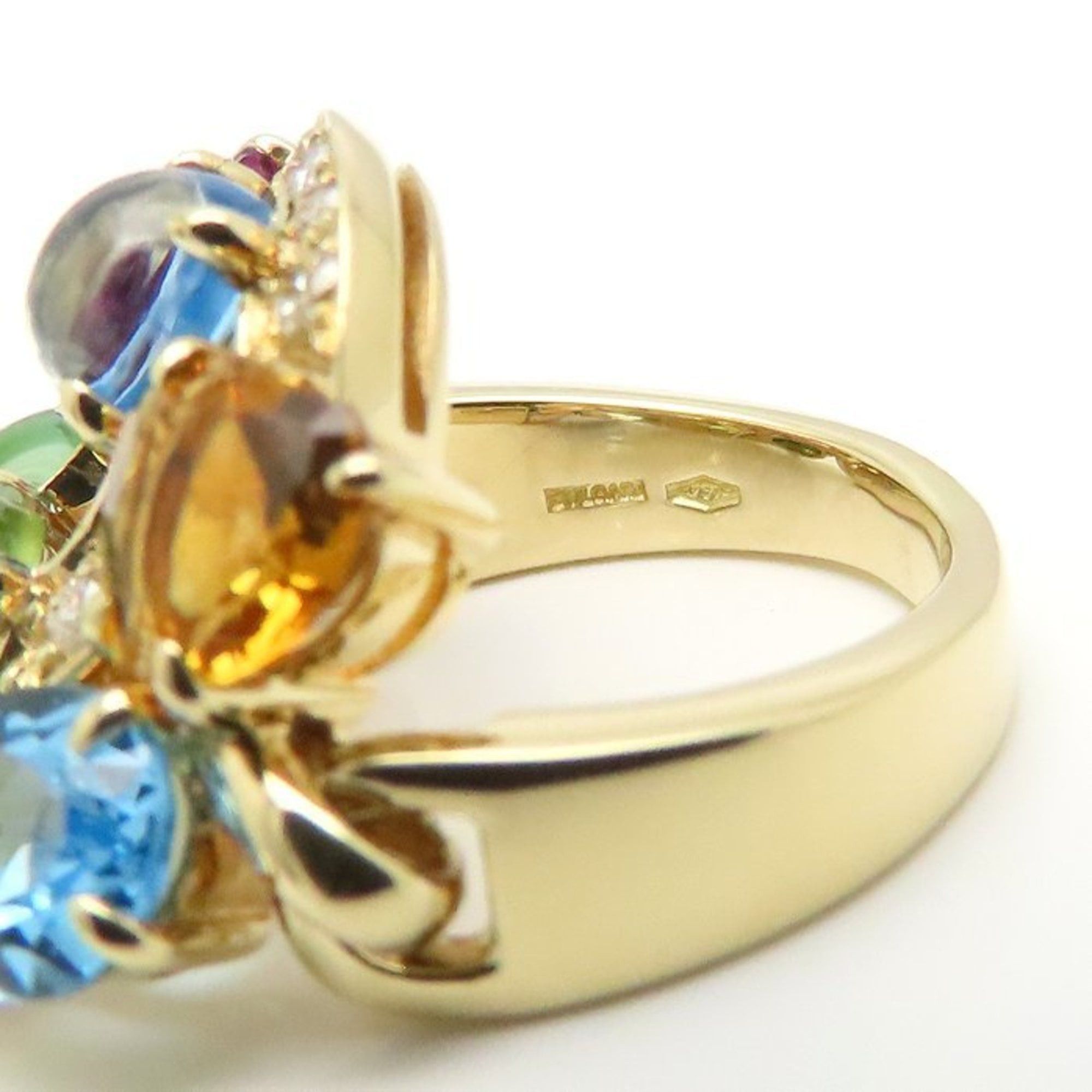 Bvlgari BVLGARI Astrale Cerchi Multi-Stone 18K White Gold Women's Ring 295094 Size ONE SIZE - 12 Thumbnail
