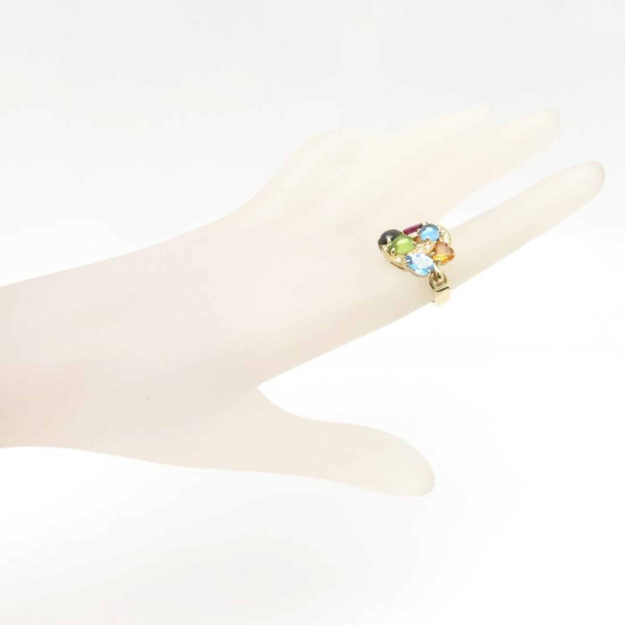Bvlgari BVLGARI Astrale Cerchi Multi-Stone 18K White Gold Women's Ring 295094 Size ONE SIZE - 3 Thumbnail