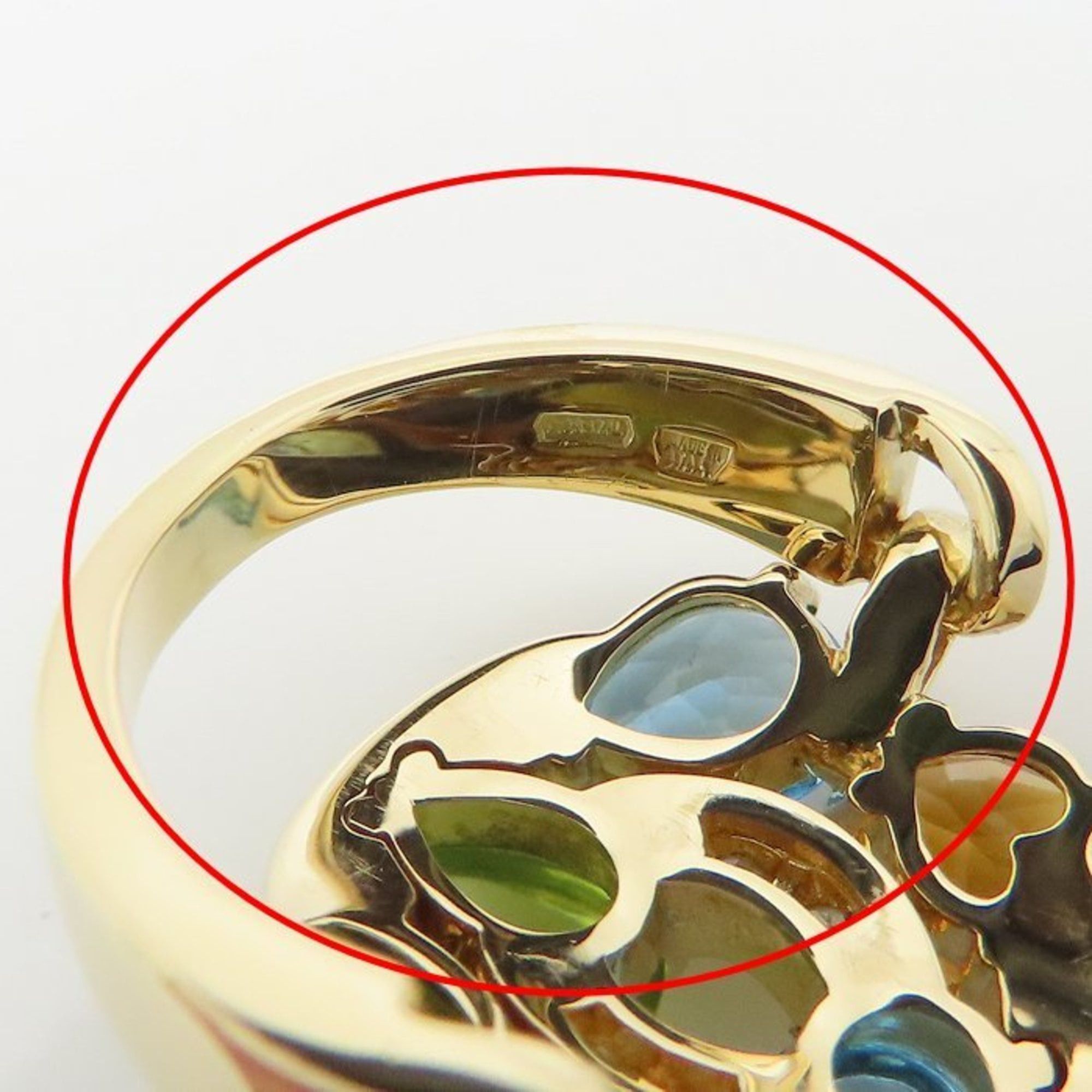 Bvlgari BVLGARI Astrale Cerchi Multi-Stone 18K White Gold Women's Ring 295094 Size ONE SIZE - 13 Thumbnail