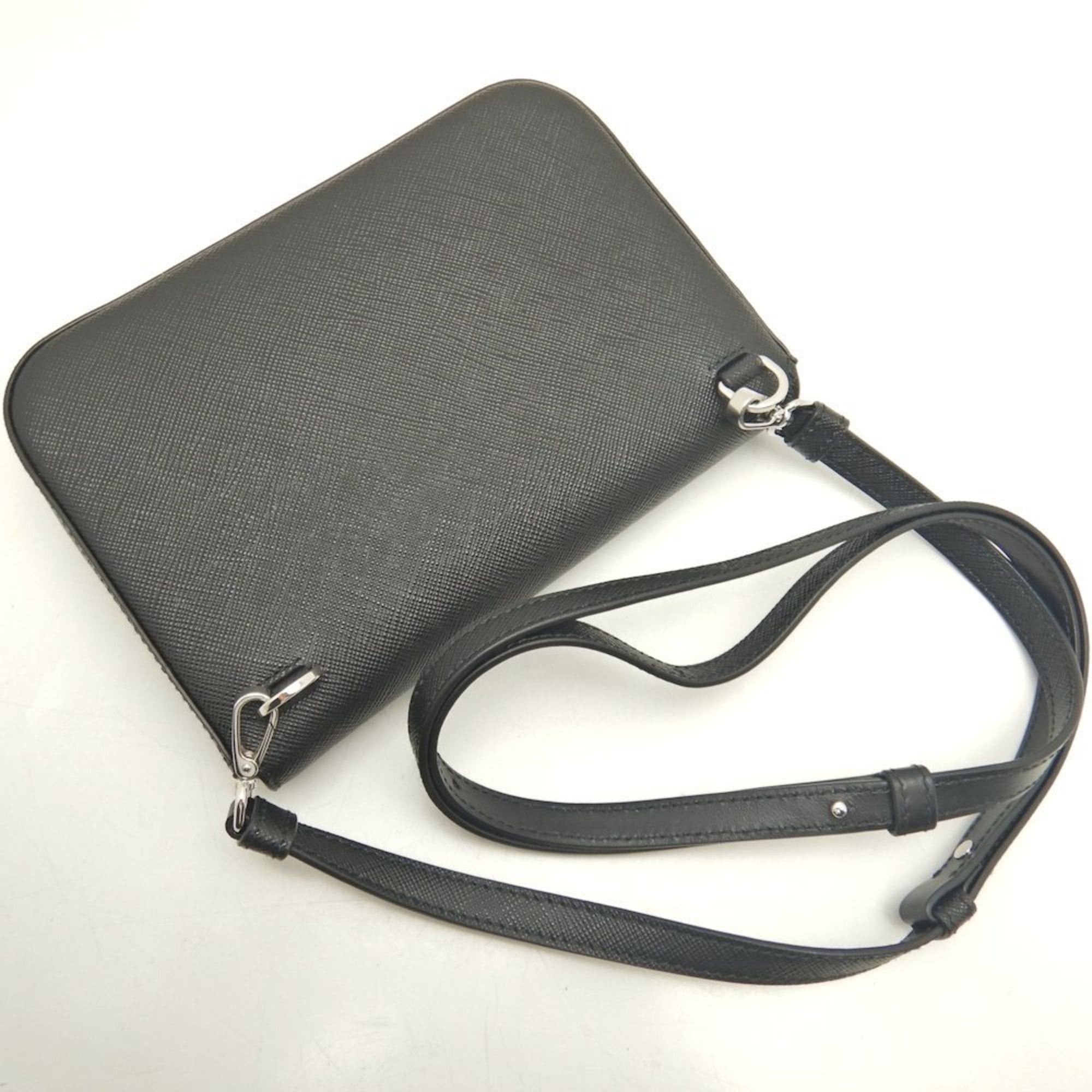 Prada PRADA 2VD061 Saffiano Leather Shoulder Bag, NERO, Women's, 253601 Size ONE SIZE - 3 Thumbnail