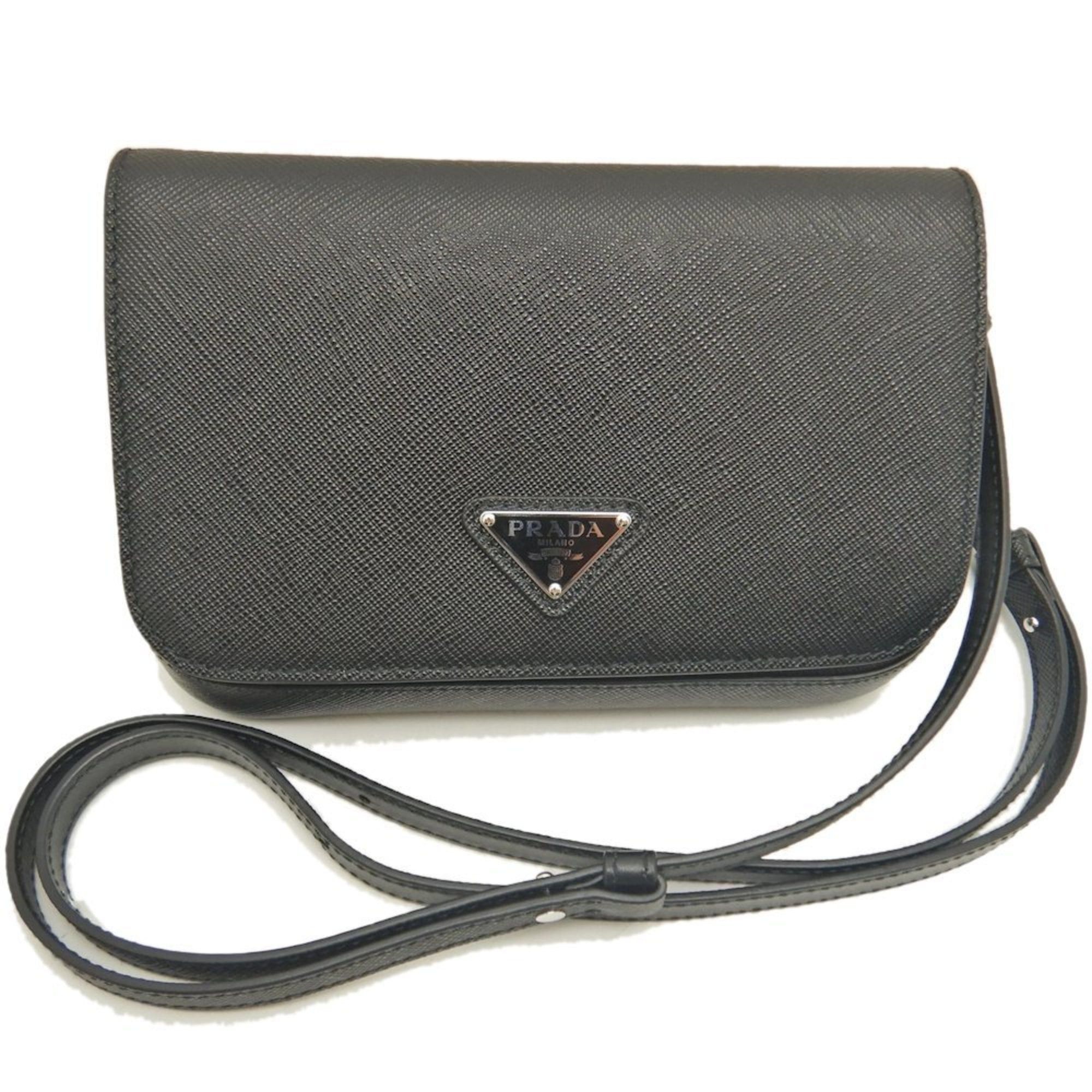 Prada PRADA 2VD061 Saffiano Leather Shoulder Bag, NERO, Women's, 253601 Size ONE SIZE - 2 Thumbnail