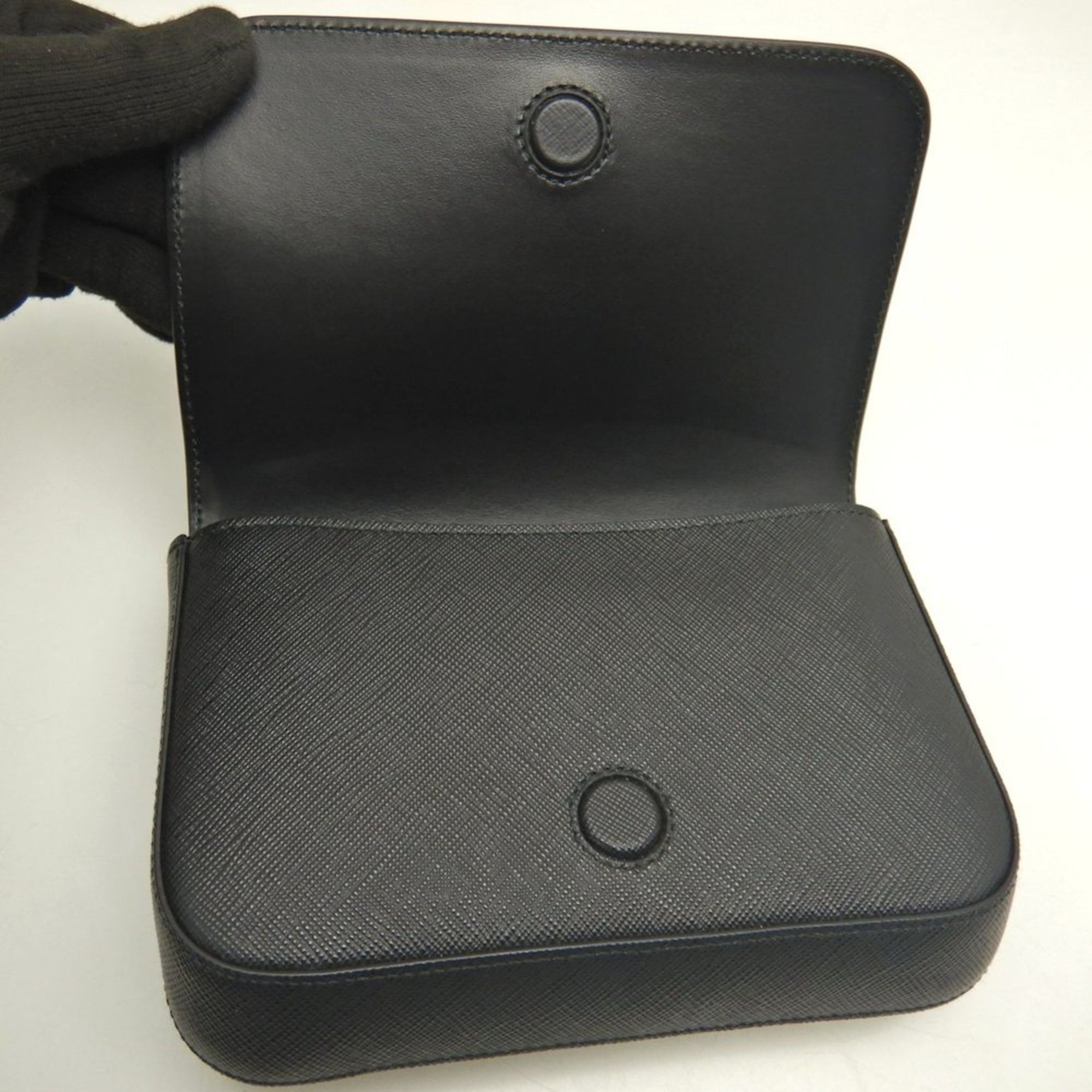 Prada PRADA 2VD061 Saffiano Leather Shoulder Bag, NERO, Women's, 253601 Size ONE SIZE - 7 Thumbnail