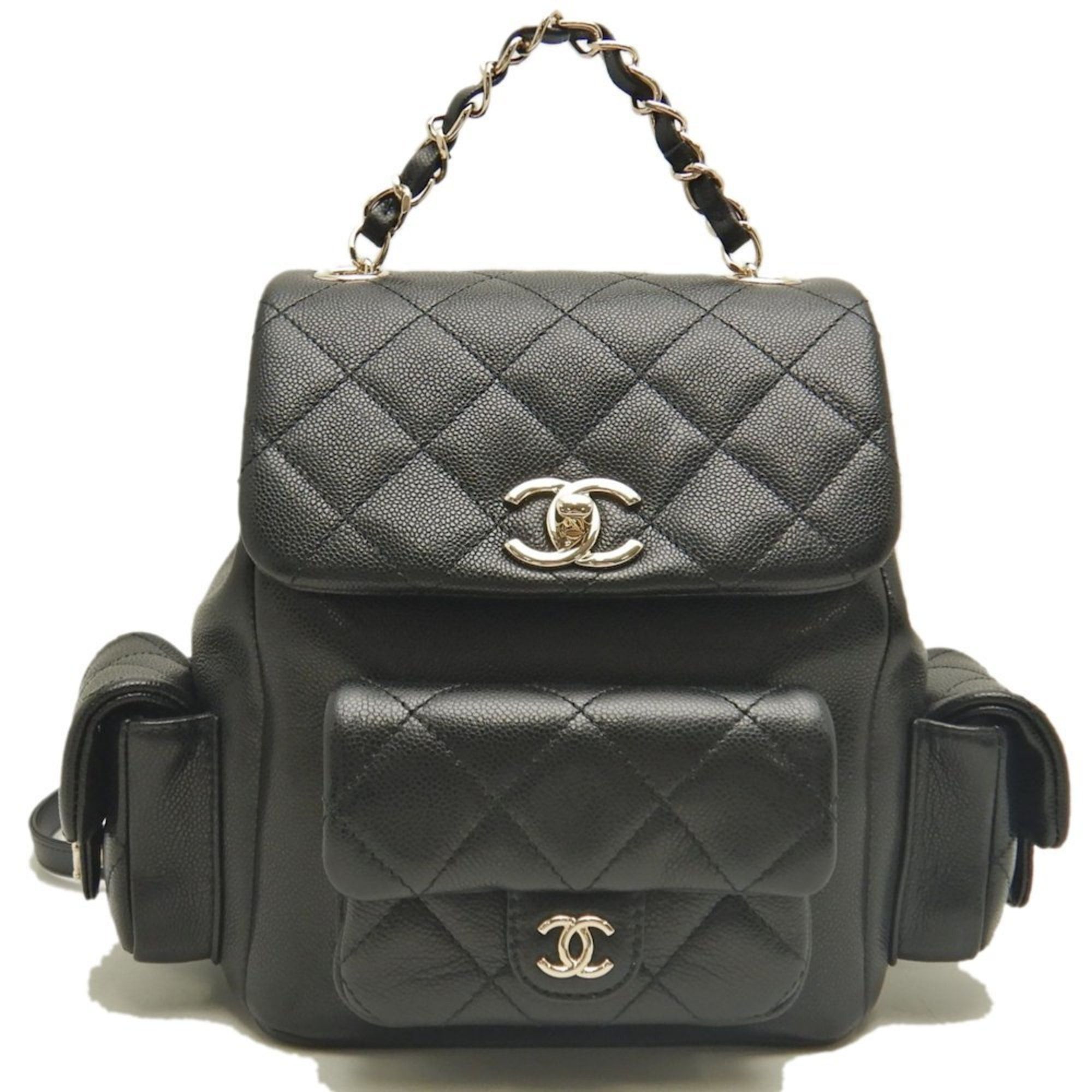 Chanel CHANEL Small Matelasse Backpack AS4399, Caviar Leather, Black, Women's, 253590 Size ONE SIZE - 2 Thumbnail