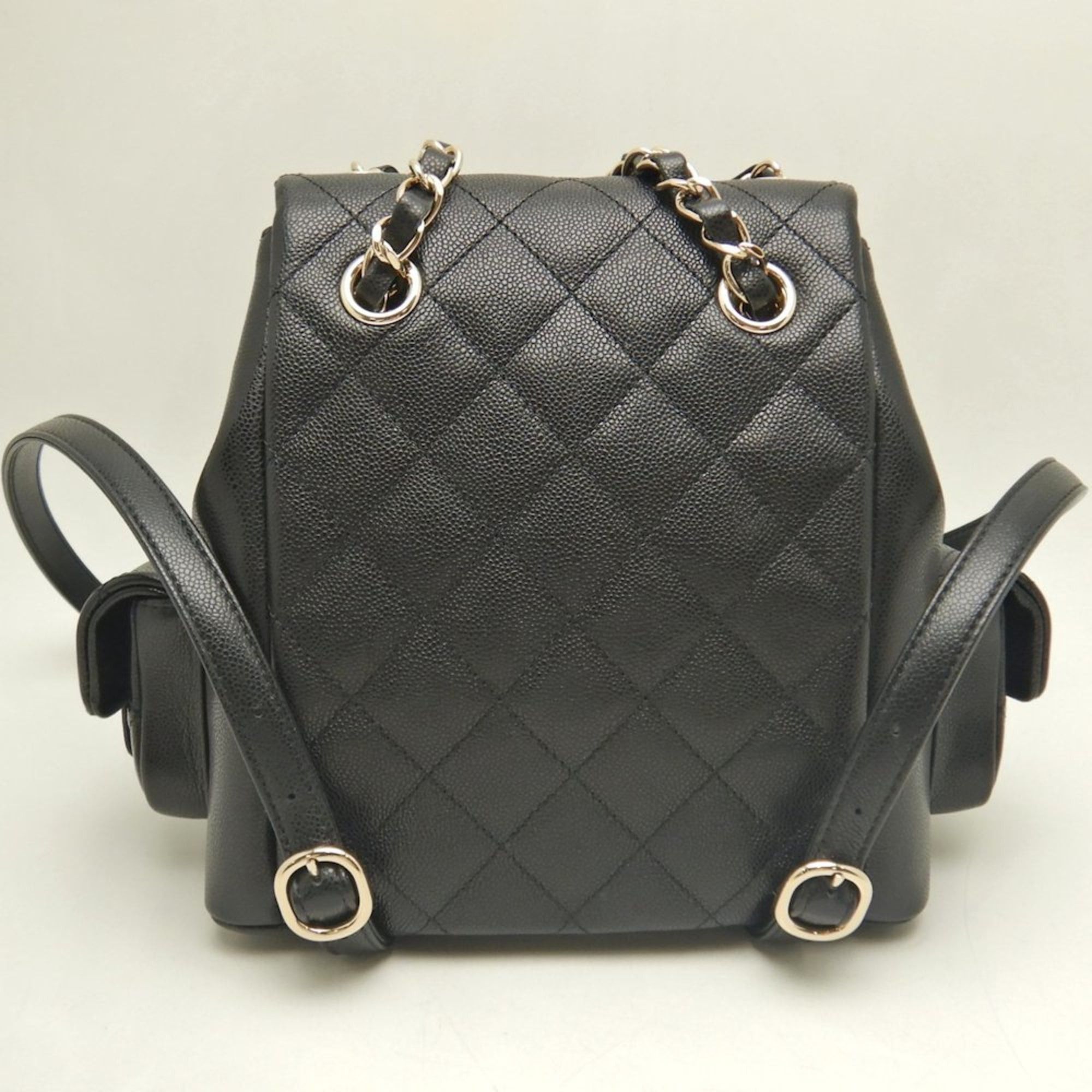 Chanel CHANEL Small Matelasse Backpack AS4399, Caviar Leather, Black, Women's, 253590 Size ONE SIZE - 6 Thumbnail