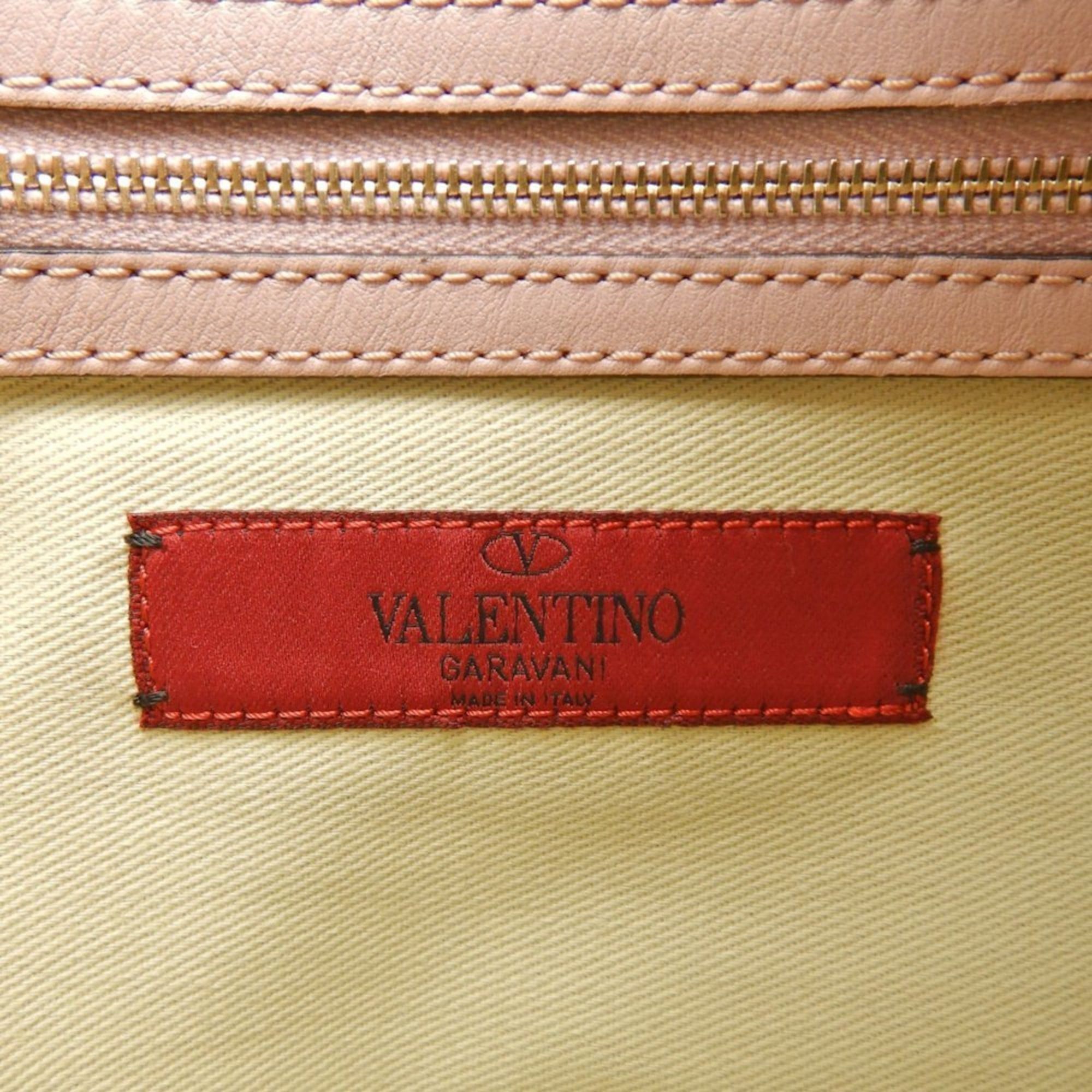Valentino VALENTINO Rockstud Lambskin Clutch Bag, Pink, Women's, 253595 Size ONE SIZE - 16 Thumbnail