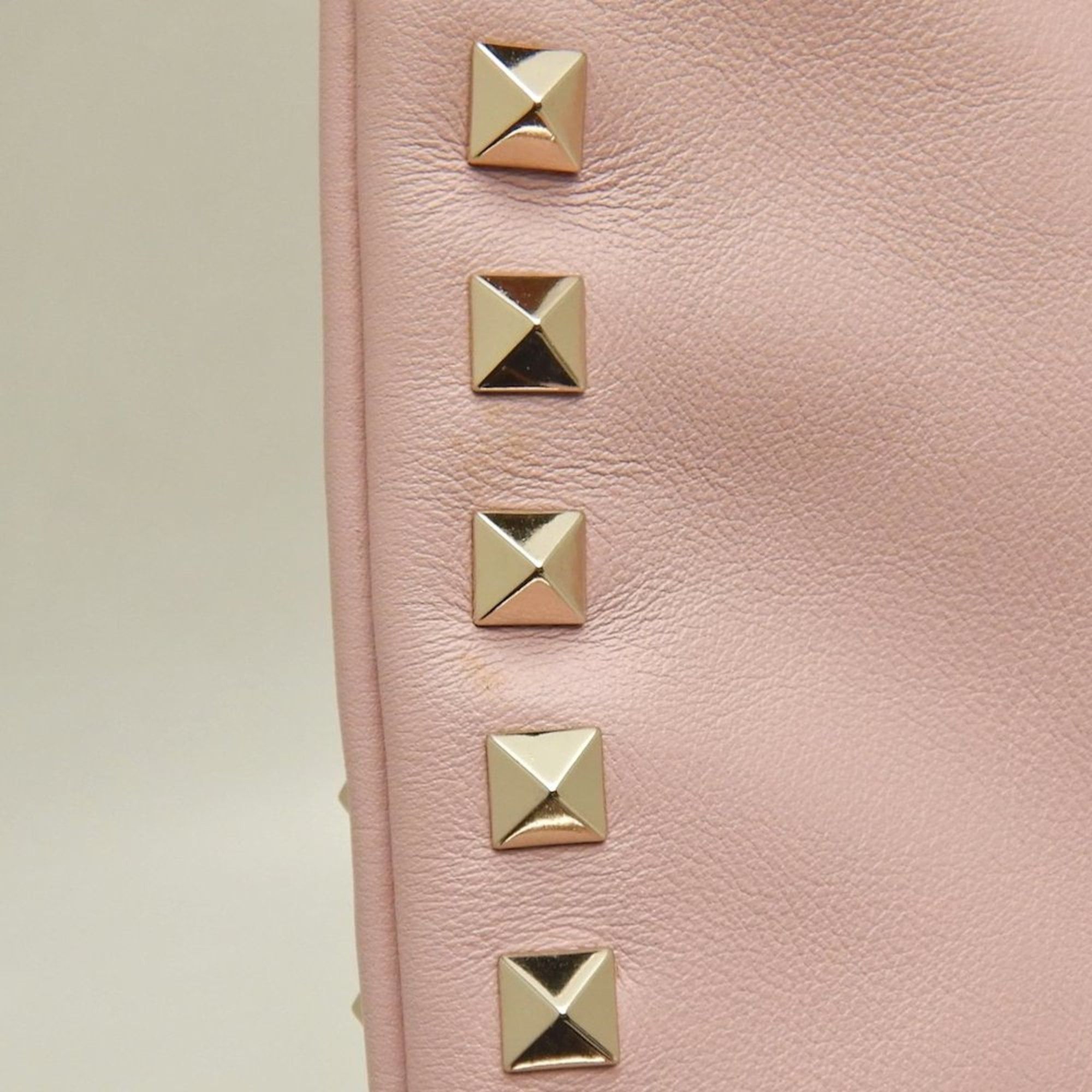 Valentino VALENTINO Rockstud Lambskin Clutch Bag, Pink, Women's, 253595 Size ONE SIZE - 12 Thumbnail