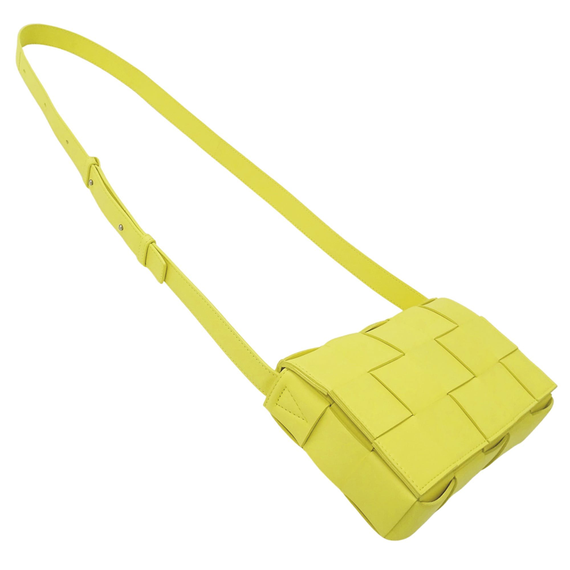 Bottega Veneta Bottega Veneta Cassette Classic Maxi Intrecciato Leather Shoulder Bag, Yellow, Women's, Crossbody Size ONE SIZE - 4 Thumbnail