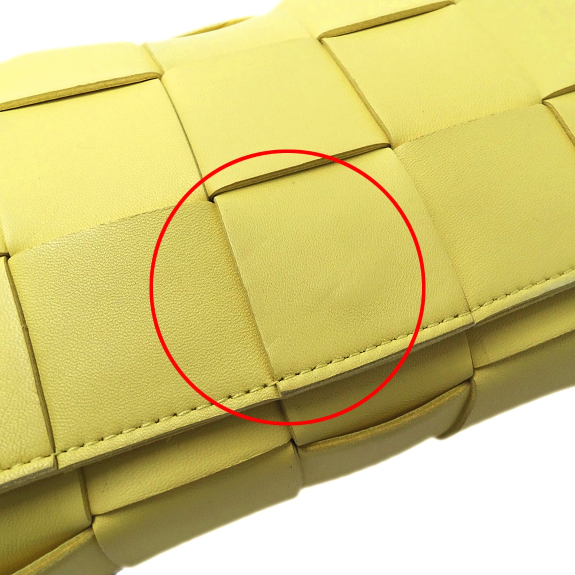 Bottega Veneta Bottega Veneta Cassette Classic Maxi Intrecciato Leather Shoulder Bag, Yellow, Women's, Crossbody Size ONE SIZE - 9 Thumbnail