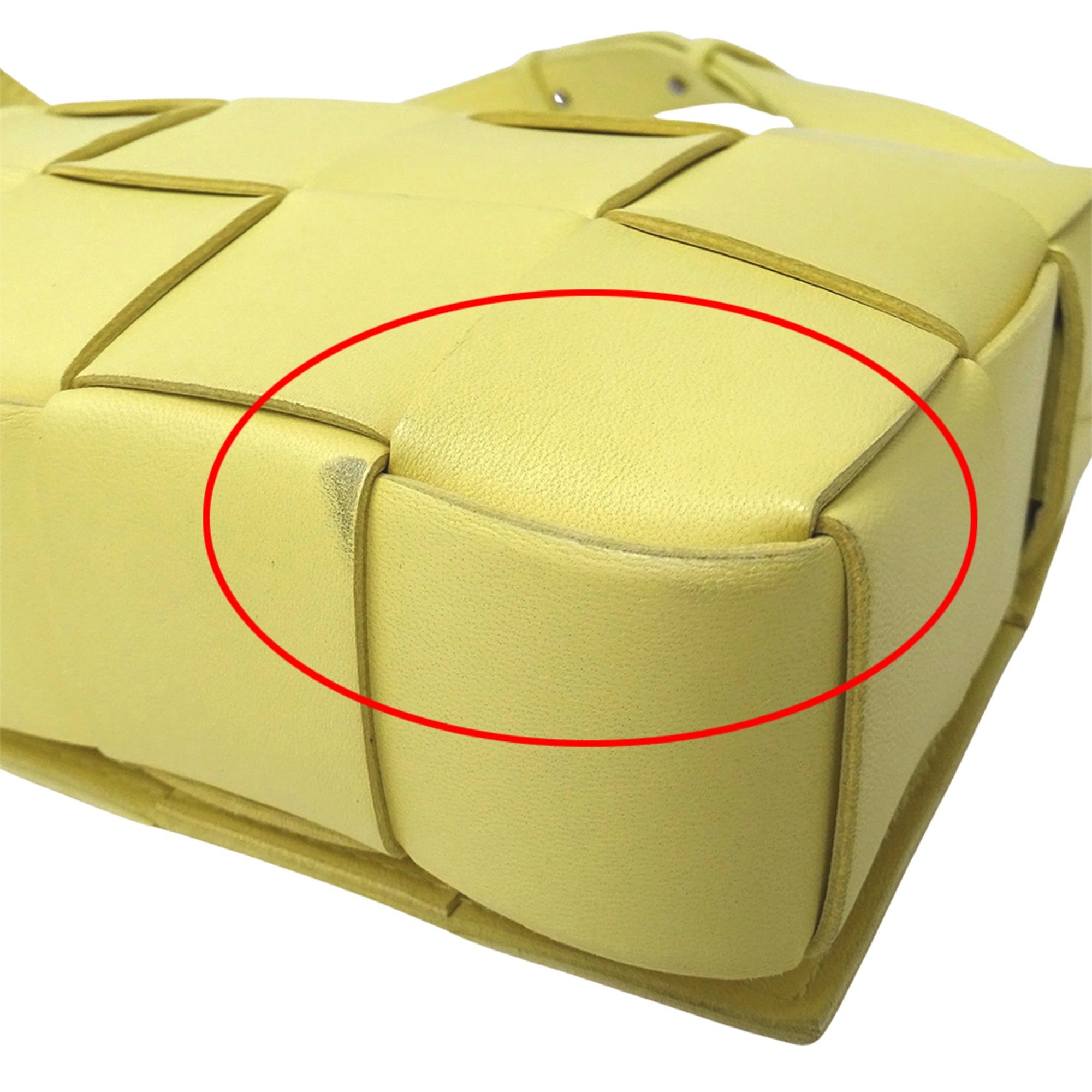 Bottega Veneta Bottega Veneta Cassette Classic Maxi Intrecciato Leather Shoulder Bag, Yellow, Women's, Crossbody Size ONE SIZE - 12 Thumbnail