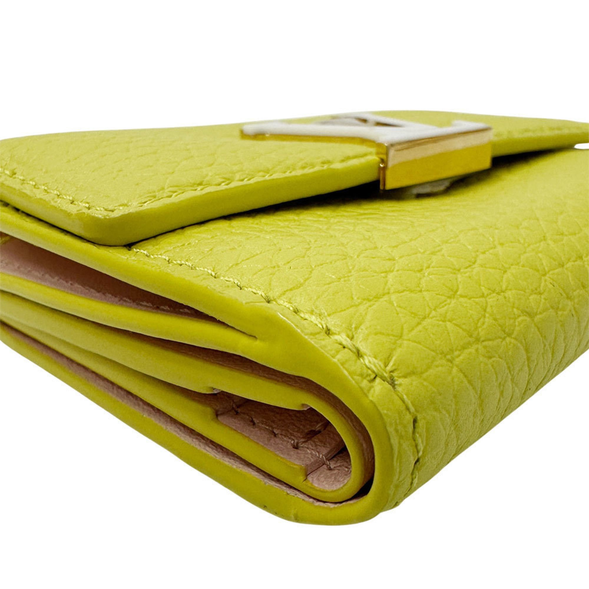 Louis Vuitton Louis Vuitton Women's Tri-fold Wallet, Taurillon Leather, Portefeuille Capucines XS Cedra, M81230, Yellow and Pink, Mini Wallet Size ONE SIZE - 4 Thumbnail