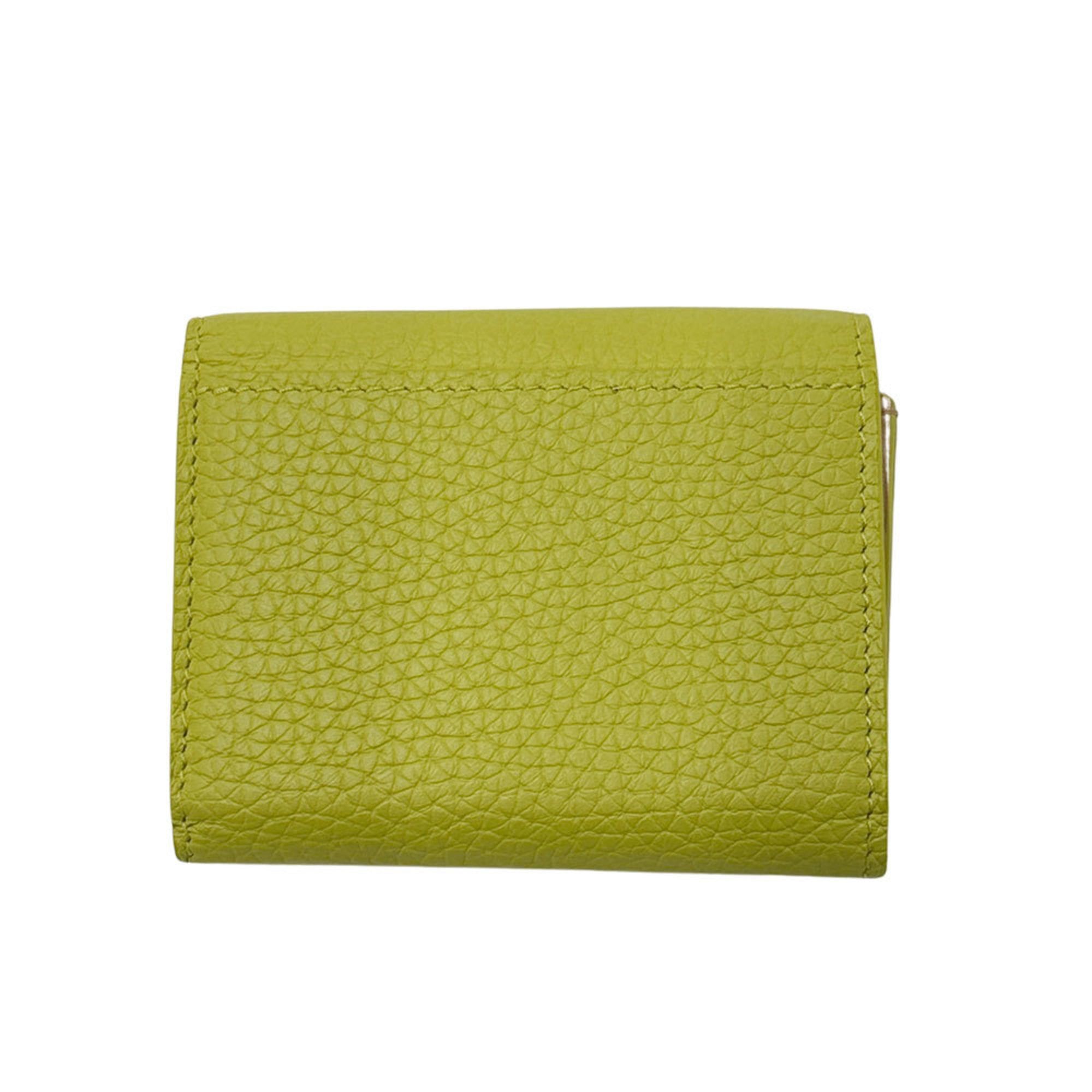 Louis Vuitton Louis Vuitton Women's Tri-fold Wallet, Taurillon Leather, Portefeuille Capucines XS Cedra, M81230, Yellow and Pink, Mini Wallet Size ONE SIZE - 2 Thumbnail
