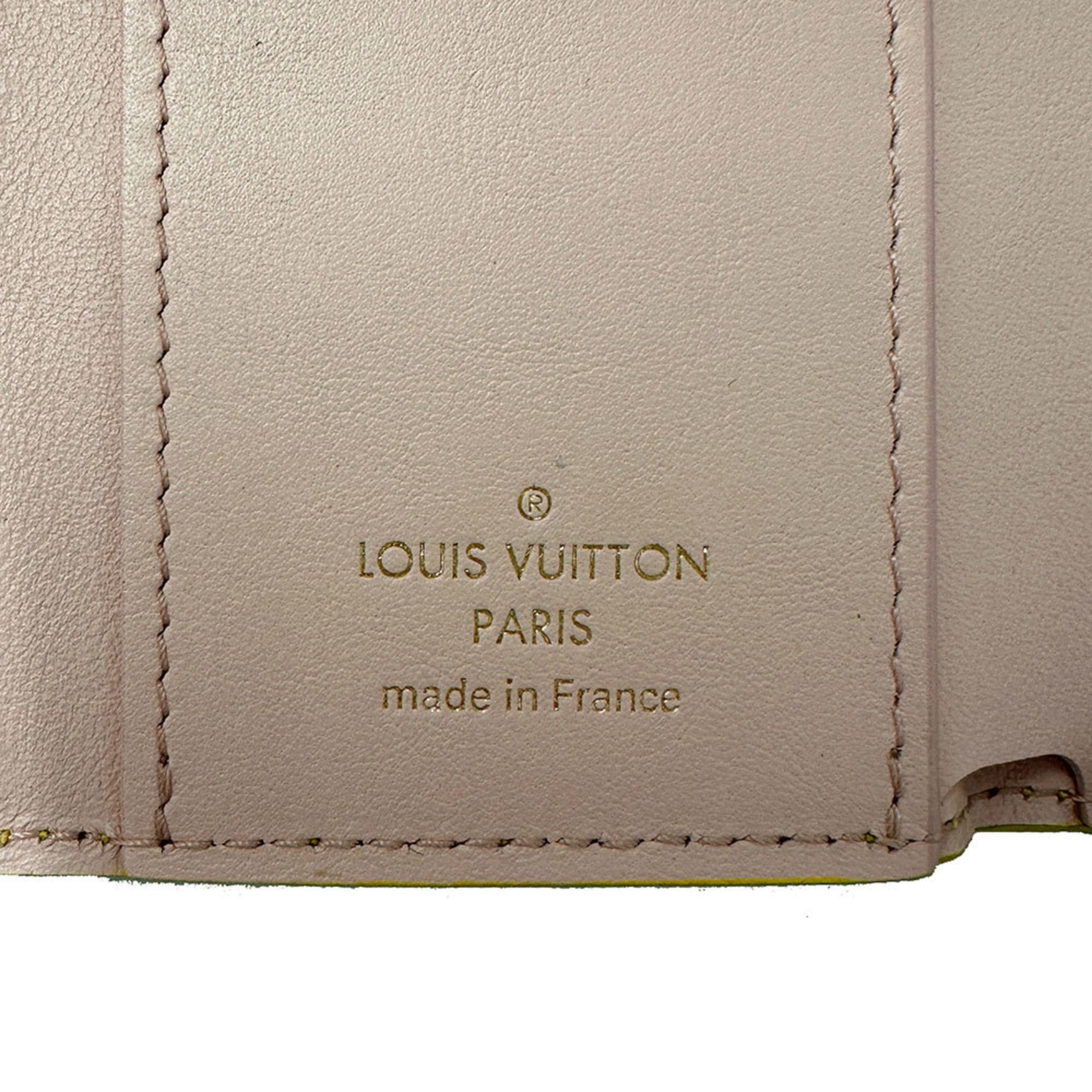 Louis Vuitton Louis Vuitton Women's Tri-fold Wallet, Taurillon Leather, Portefeuille Capucines XS Cedra, M81230, Yellow and Pink, Mini Wallet Size ONE SIZE - 10 Thumbnail