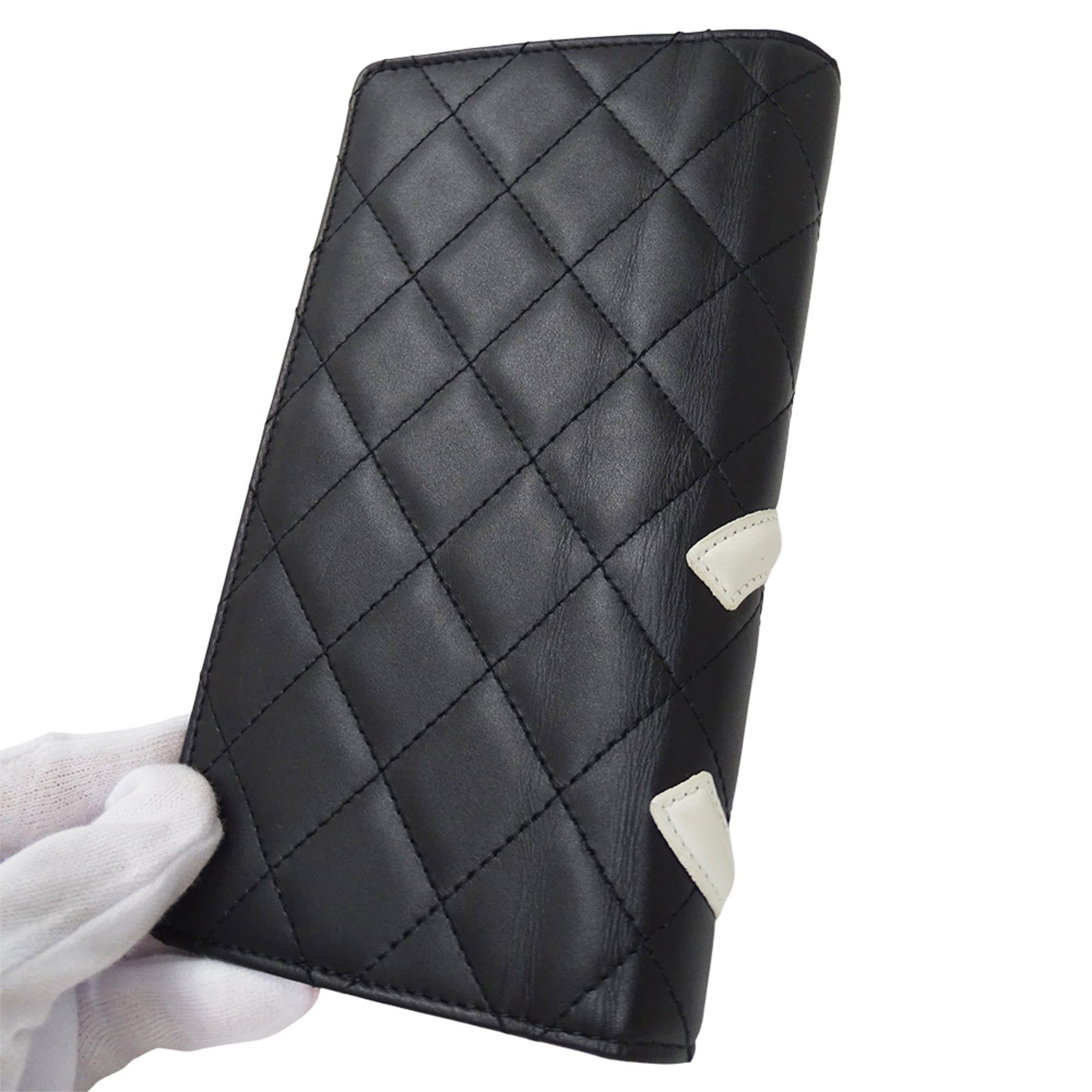 Chanel Chanel Cambon Women's Long Wallet in Black Lambskin, Bifold Size ONE SIZE - 13 Thumbnail