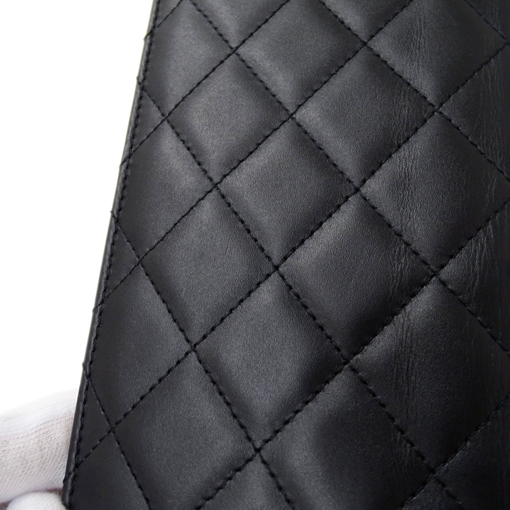 Chanel Chanel Cambon Women's Long Wallet in Black Lambskin, Bifold Size ONE SIZE - 14 Thumbnail