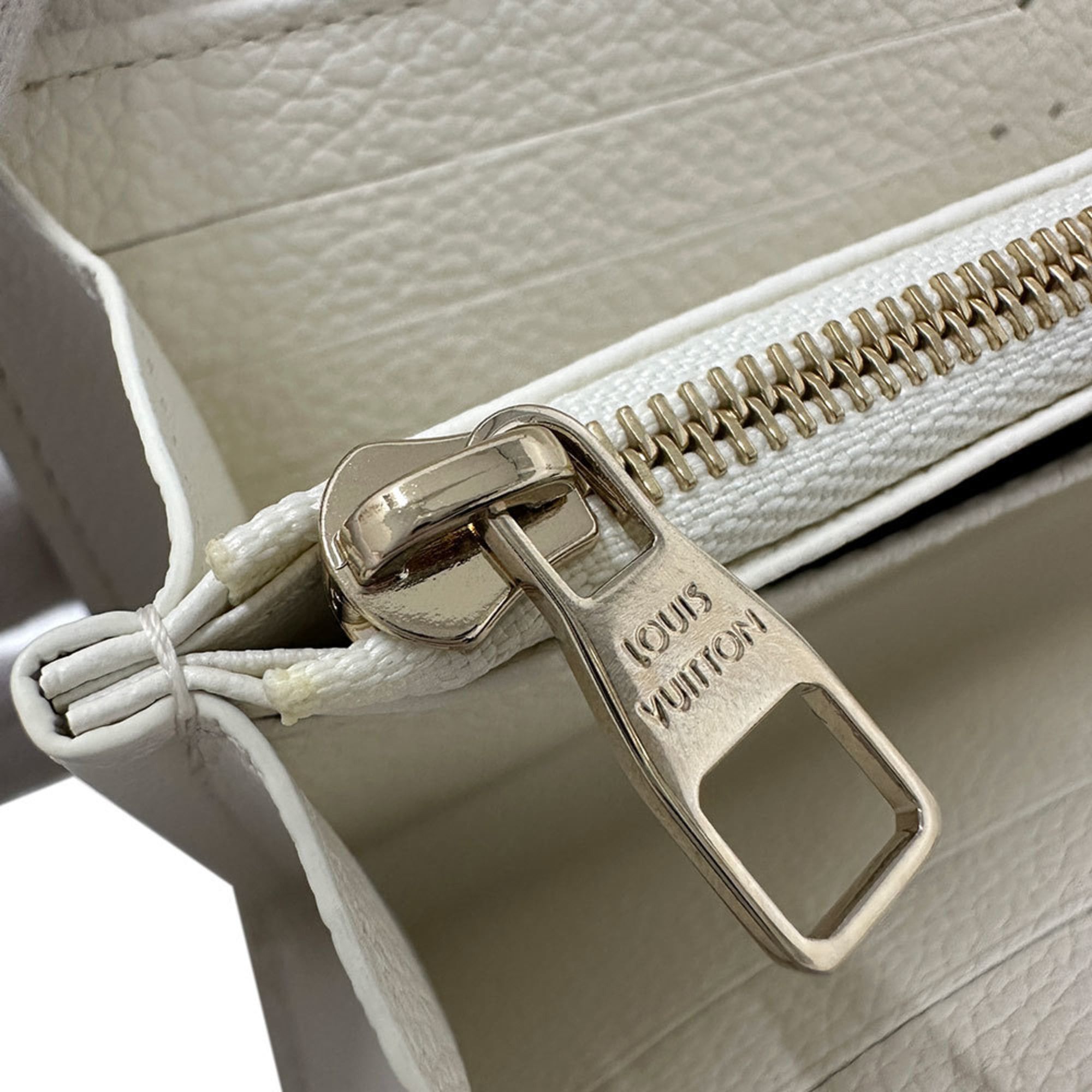 Louis Vuitton Louis Vuitton Monogram Empreinte Women's Long Wallet, Portefeuille Sarah Sweet Escape in Milky White (M27740), Green and Size ONE SIZE - 11 Thumbnail