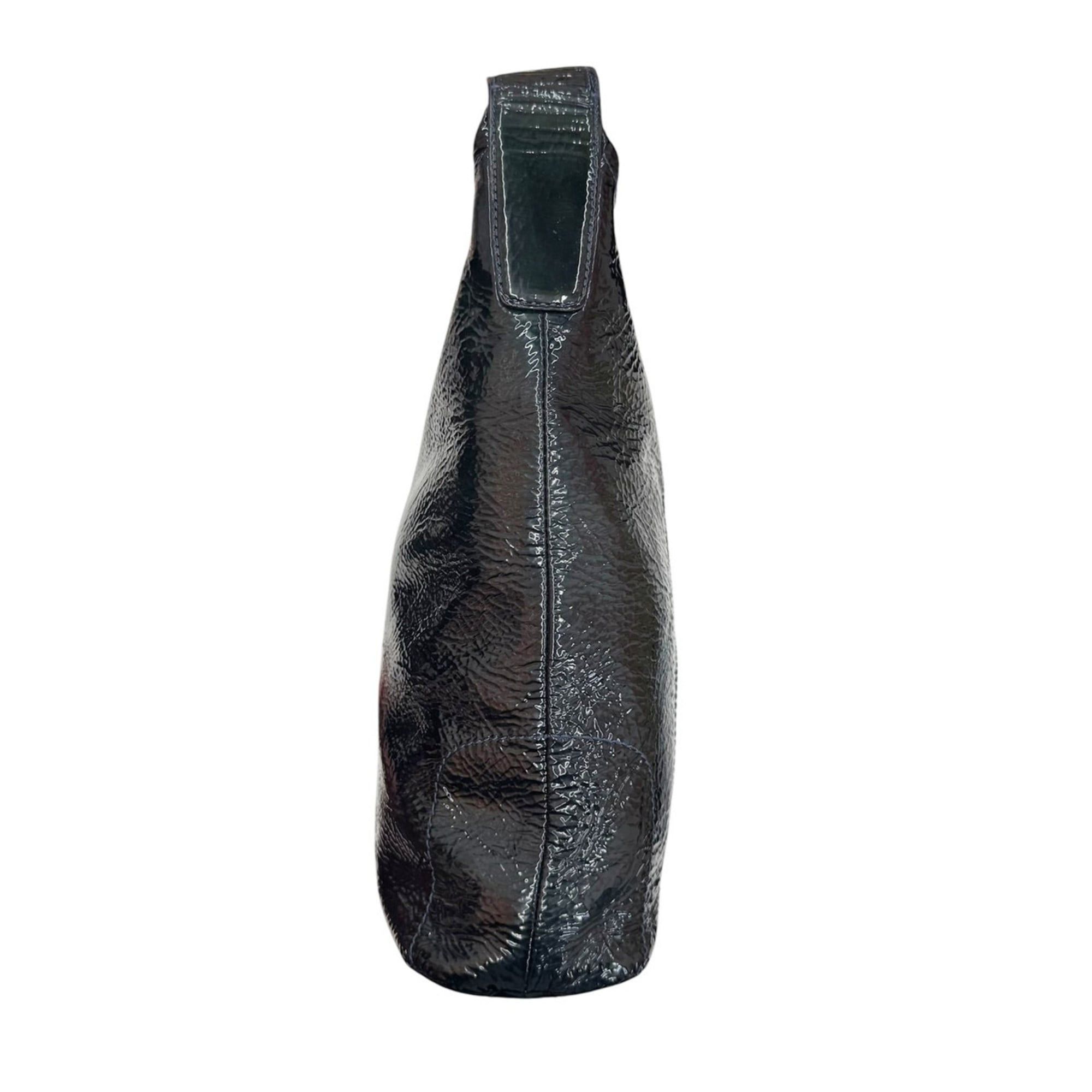 Coach COACH Shoulder Bag in Navy Patent Leather, 17033, Signature Op Art Collection, for Men and Women Size ONE SIZE - 4 Thumbnail