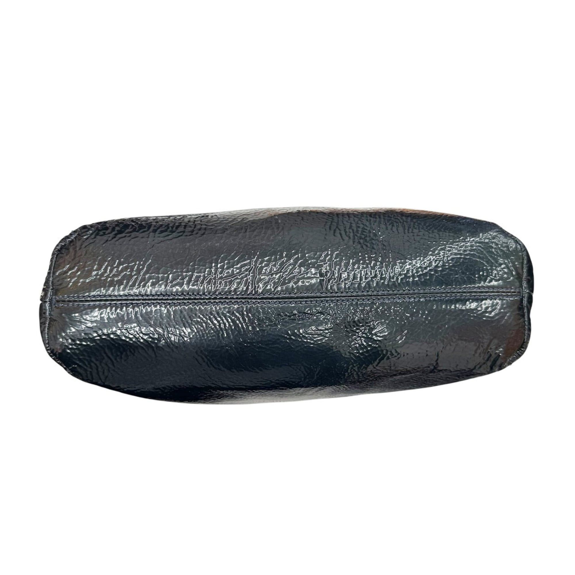 Coach COACH Shoulder Bag in Navy Patent Leather, 17033, Signature Op Art Collection, for Men and Women Size ONE SIZE - 5 Thumbnail