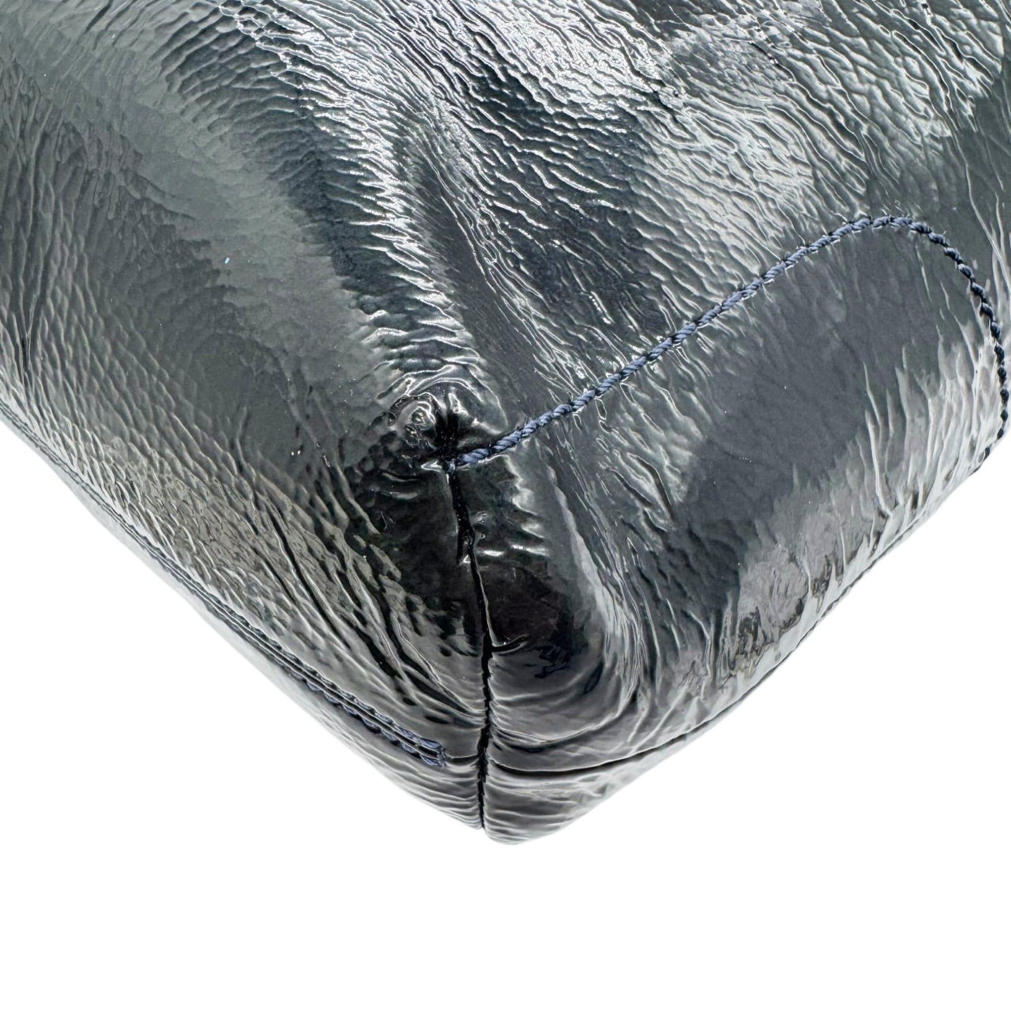 Coach COACH Shoulder Bag in Navy Patent Leather, 17033, Signature Op Art Collection, for Men and Women Size ONE SIZE - 7 Thumbnail