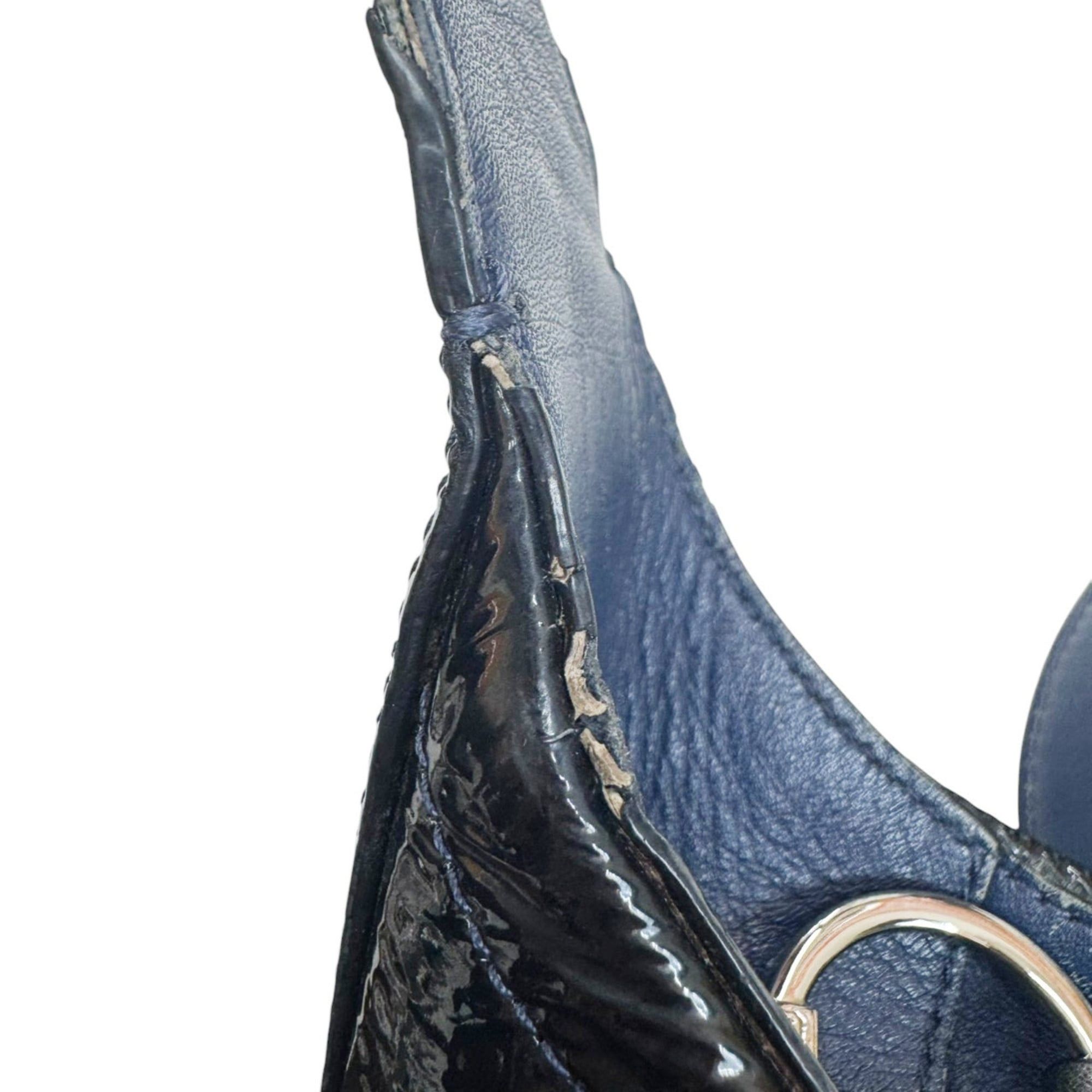 Coach COACH Shoulder Bag in Navy Patent Leather, 17033, Signature Op Art Collection, for Men and Women Size ONE SIZE - 11 Thumbnail