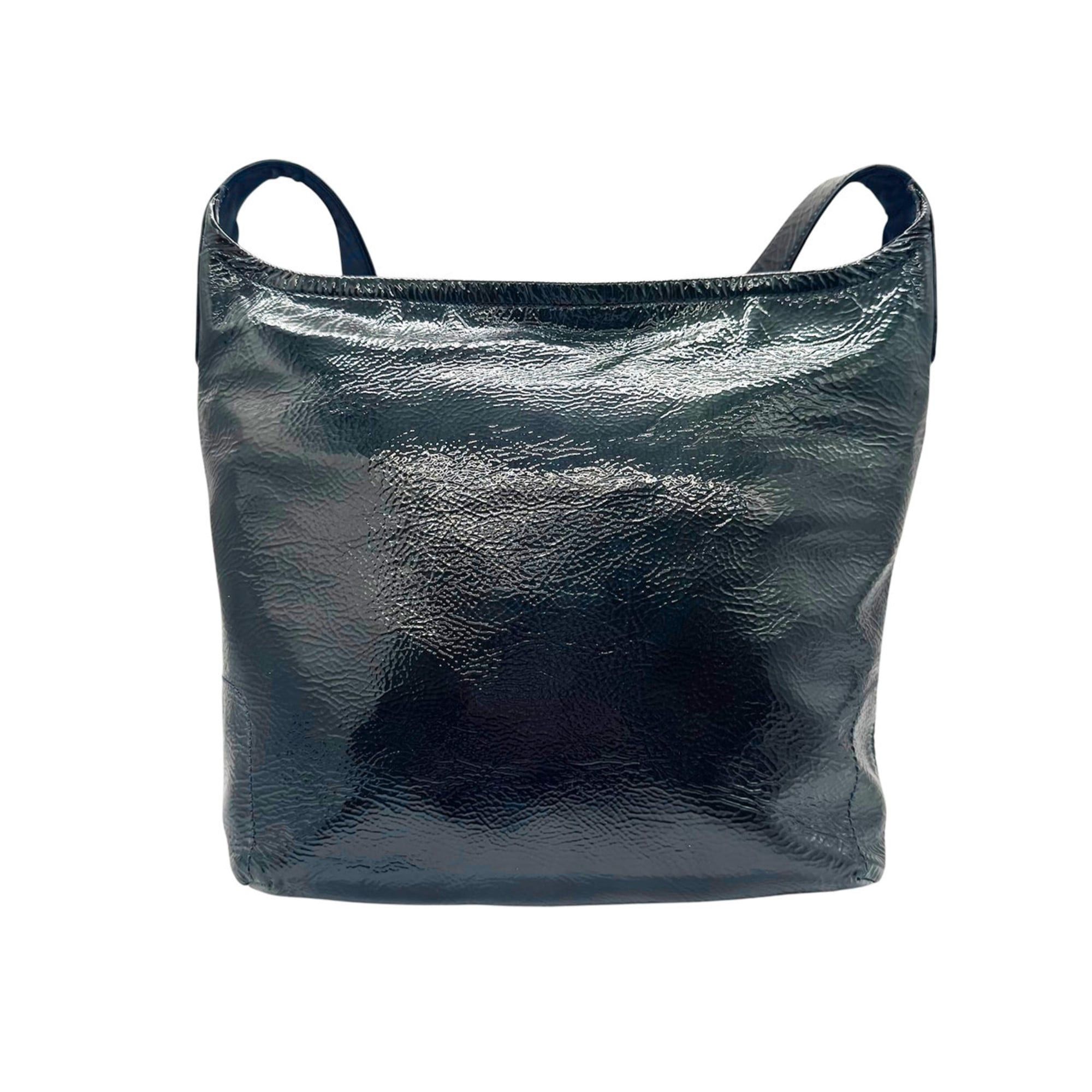 Coach COACH Shoulder Bag in Navy Patent Leather, 17033, Signature Op Art Collection, for Men and Women Size ONE SIZE - 2 Thumbnail