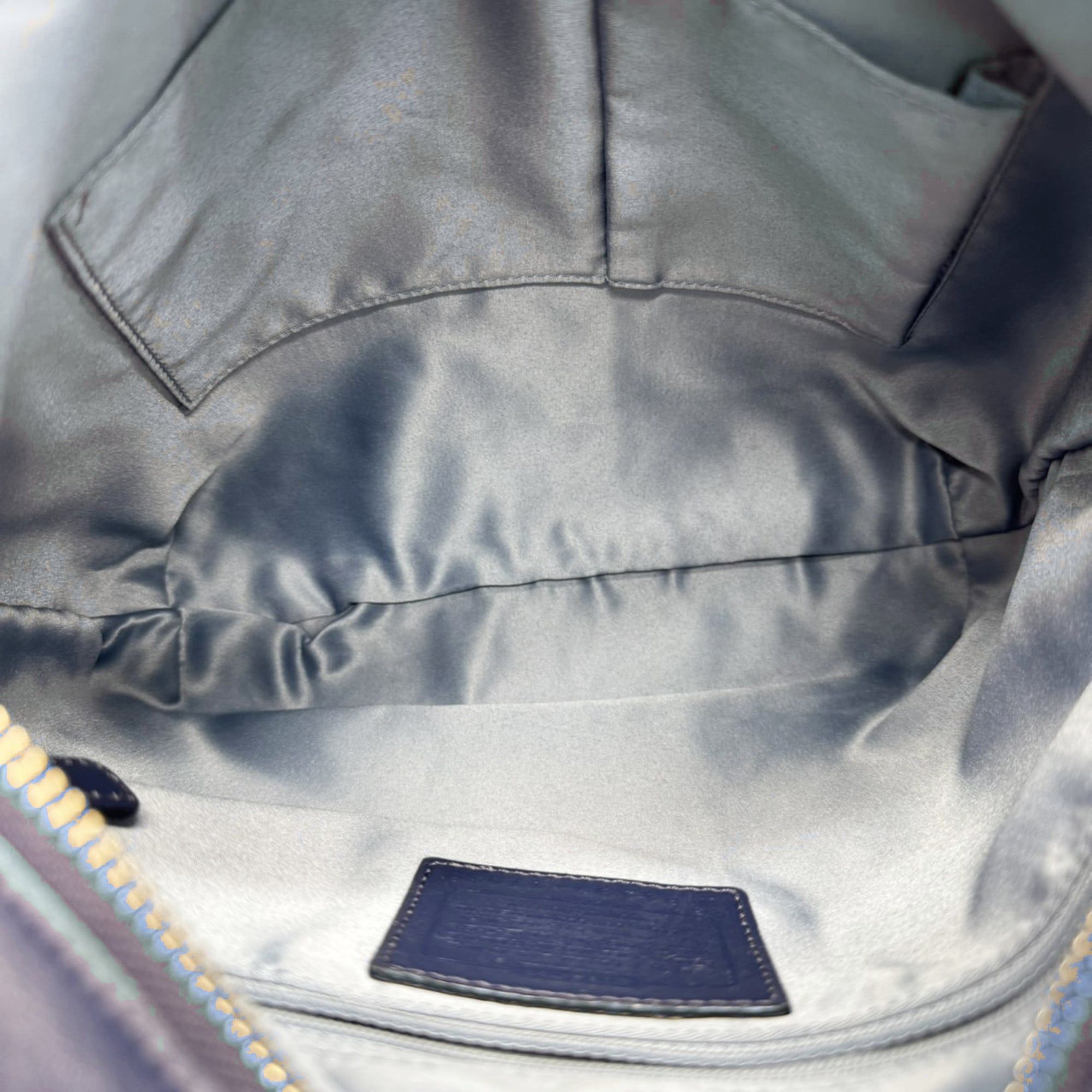 Coach COACH Shoulder Bag in Navy Patent Leather, 17033, Signature Op Art Collection, for Men and Women Size ONE SIZE - 17 Thumbnail