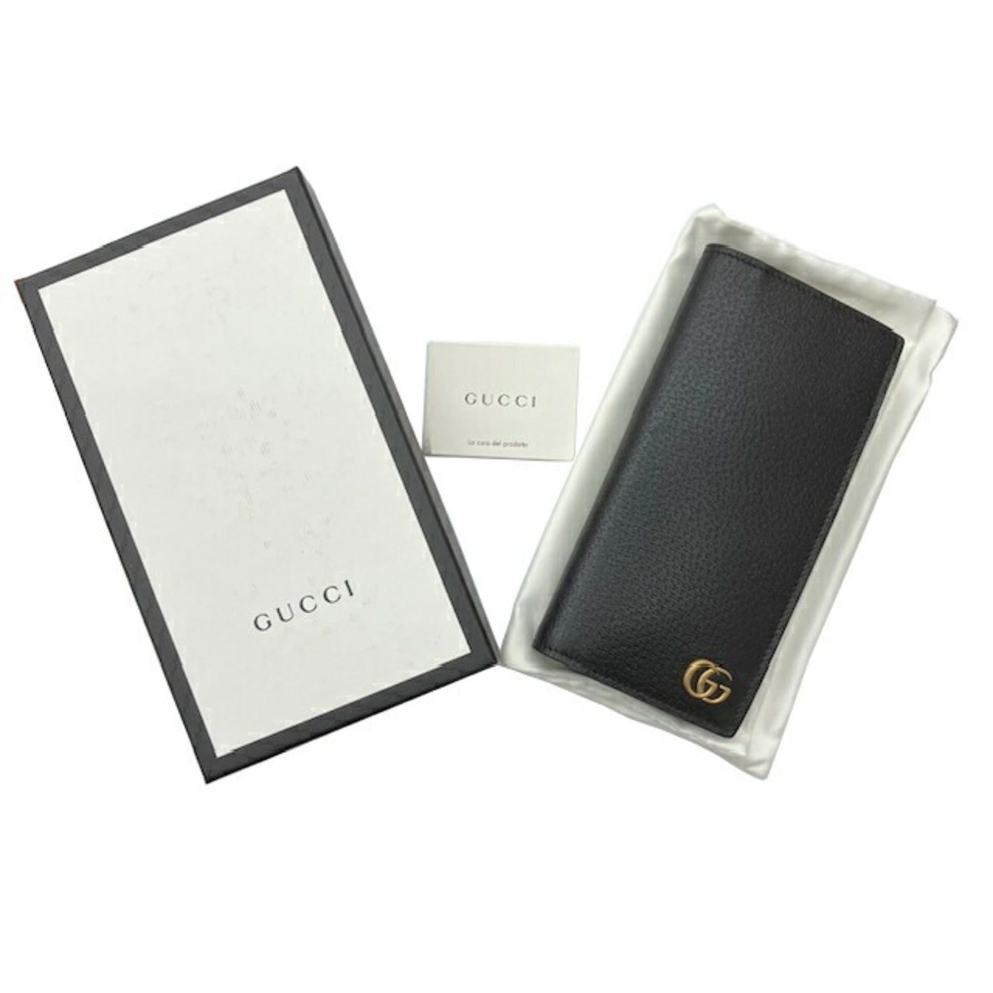 Gucci GUCCI GG Marmont Long Wallet 428740 Black Leather Bifold for Men and Women Size ONE SIZE - 10 Thumbnail