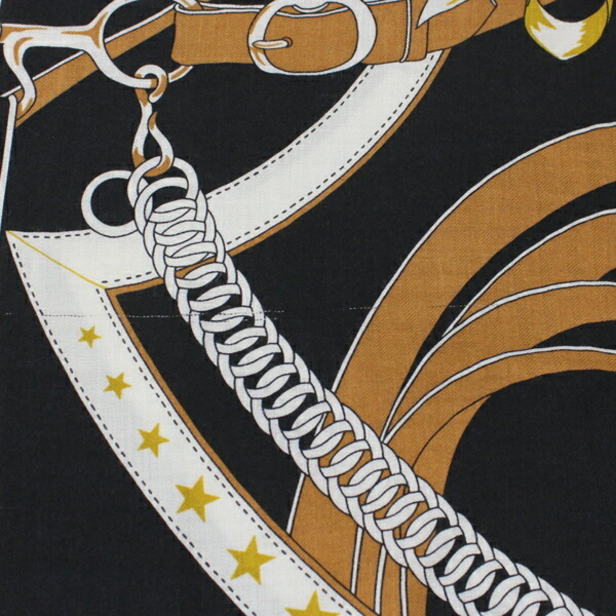 Hermes Hermes Hermès Carré Geant Shawl, Size 140, Morning Walk, Black, Cashmere and Silk, Women's, T5385 Size ONE SIZE - 9 Thumbnail