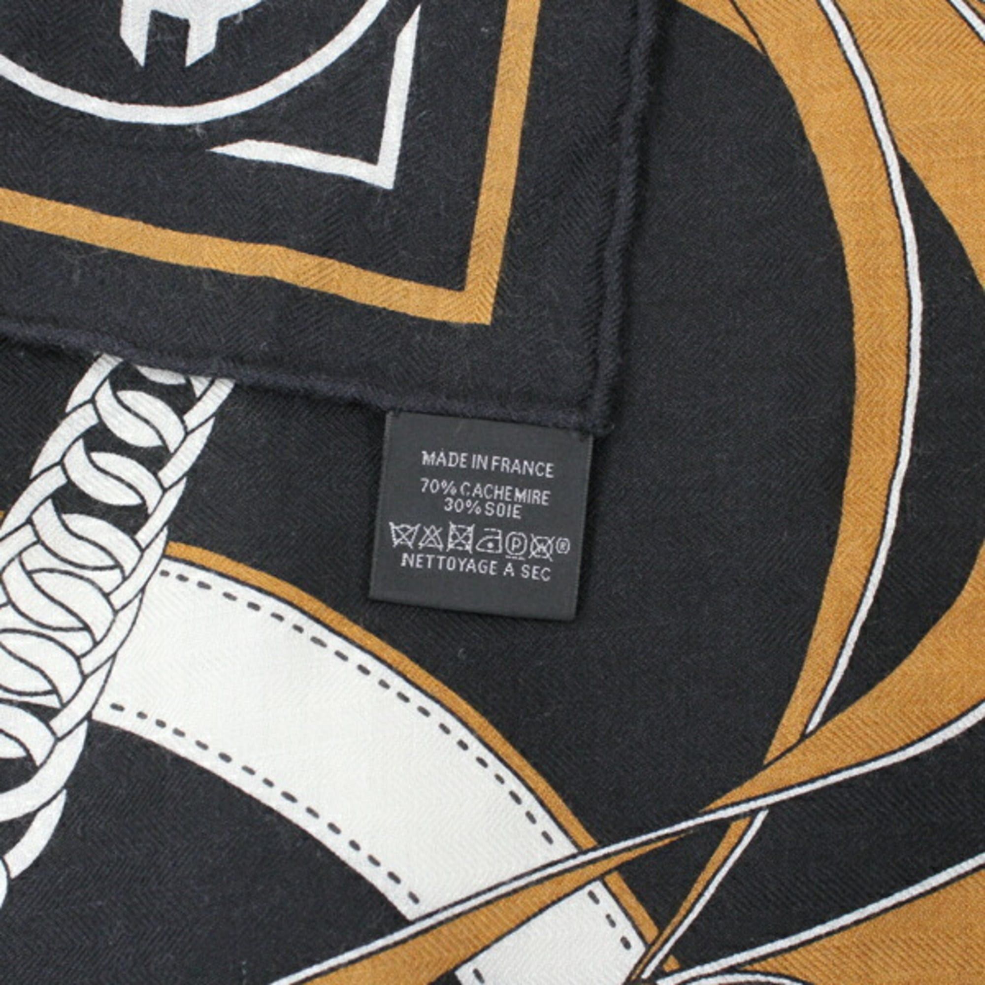 Hermes Hermes Hermès Carré Geant Shawl, Size 140, Morning Walk, Black, Cashmere and Silk, Women's, T5385 Size ONE SIZE - 3 Thumbnail