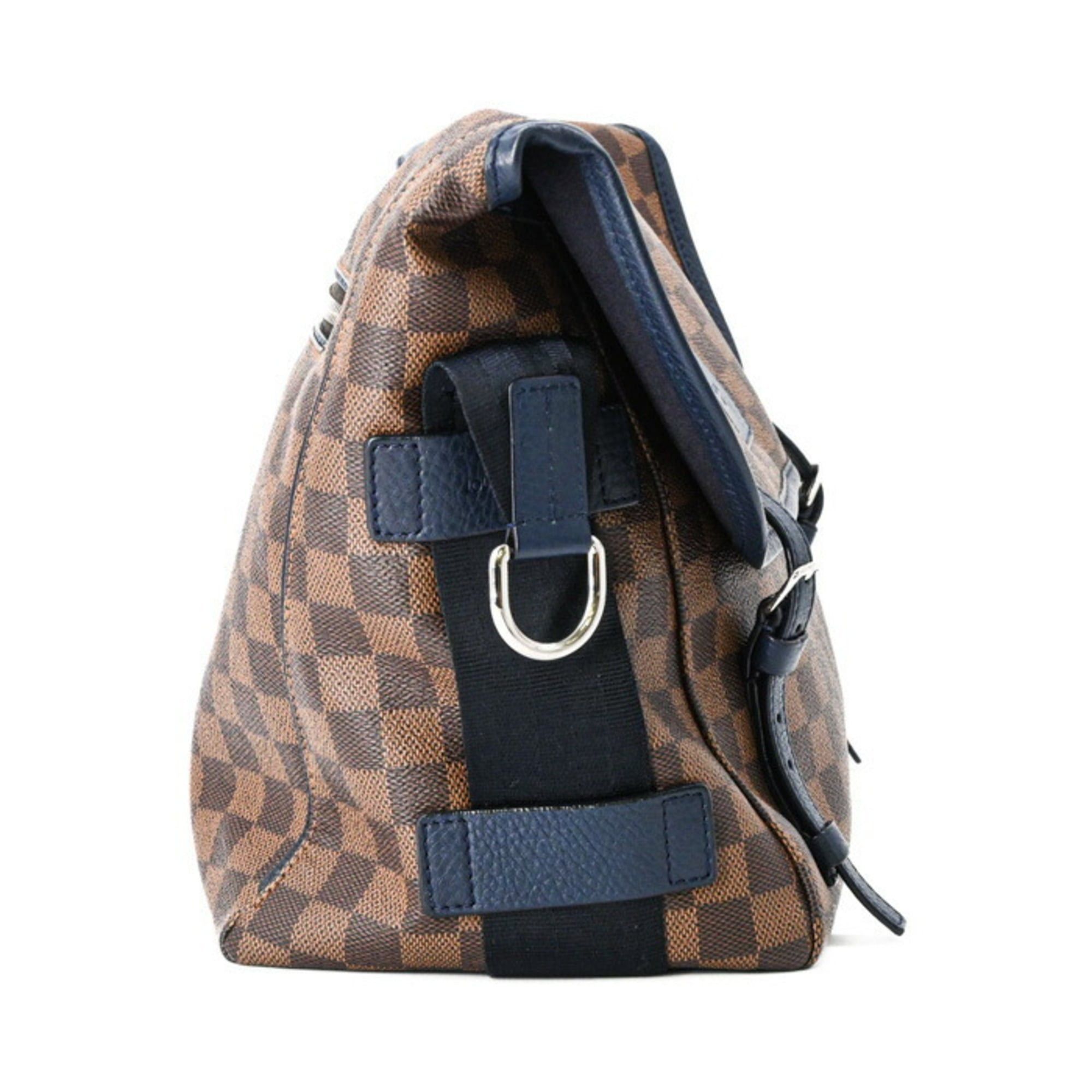 Louis Vuitton LOUIS VUITTON Damier Sprinter GM Shoulder Bag Navy Brown N41256 Size ONE SIZE - 4 Thumbnail