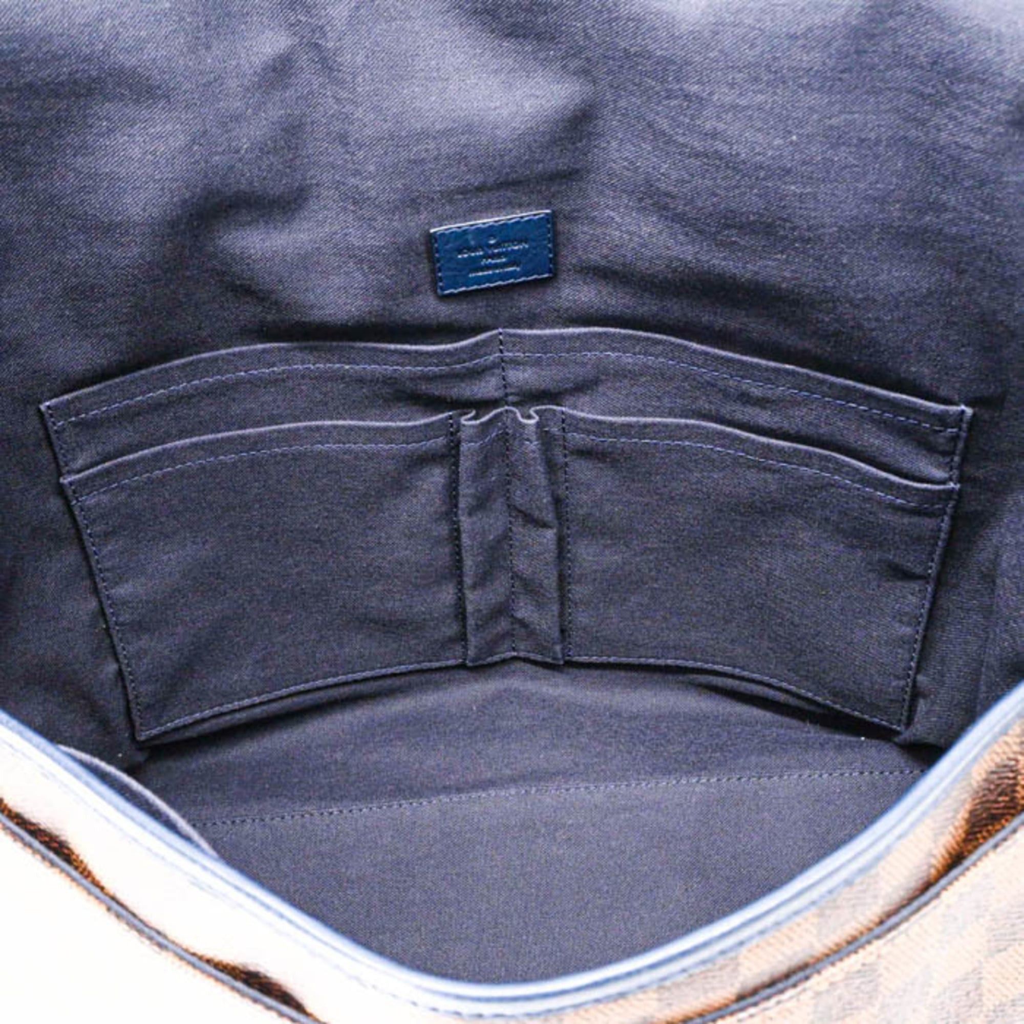 Louis Vuitton LOUIS VUITTON Damier Sprinter GM Shoulder Bag Navy Brown N41256 Size ONE SIZE - 17 Thumbnail