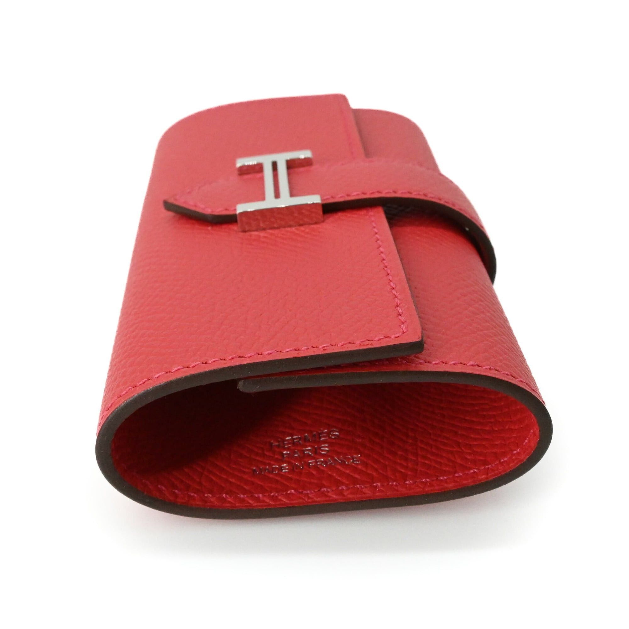 Hermes HERMES Bearn 4-ring key case in Epsom leather with Rouge Coupe pattern pink red, #C Size ONE SIZE - 5 Thumbnail