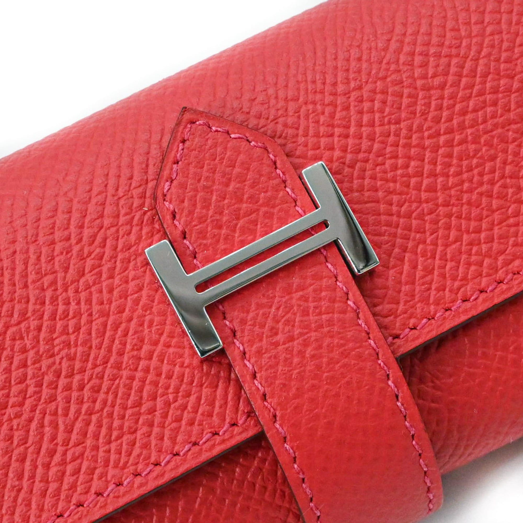 Hermes HERMES Bearn 4-ring key case in Epsom leather with Rouge Coupe pattern pink red, #C Size ONE SIZE - 3 Thumbnail