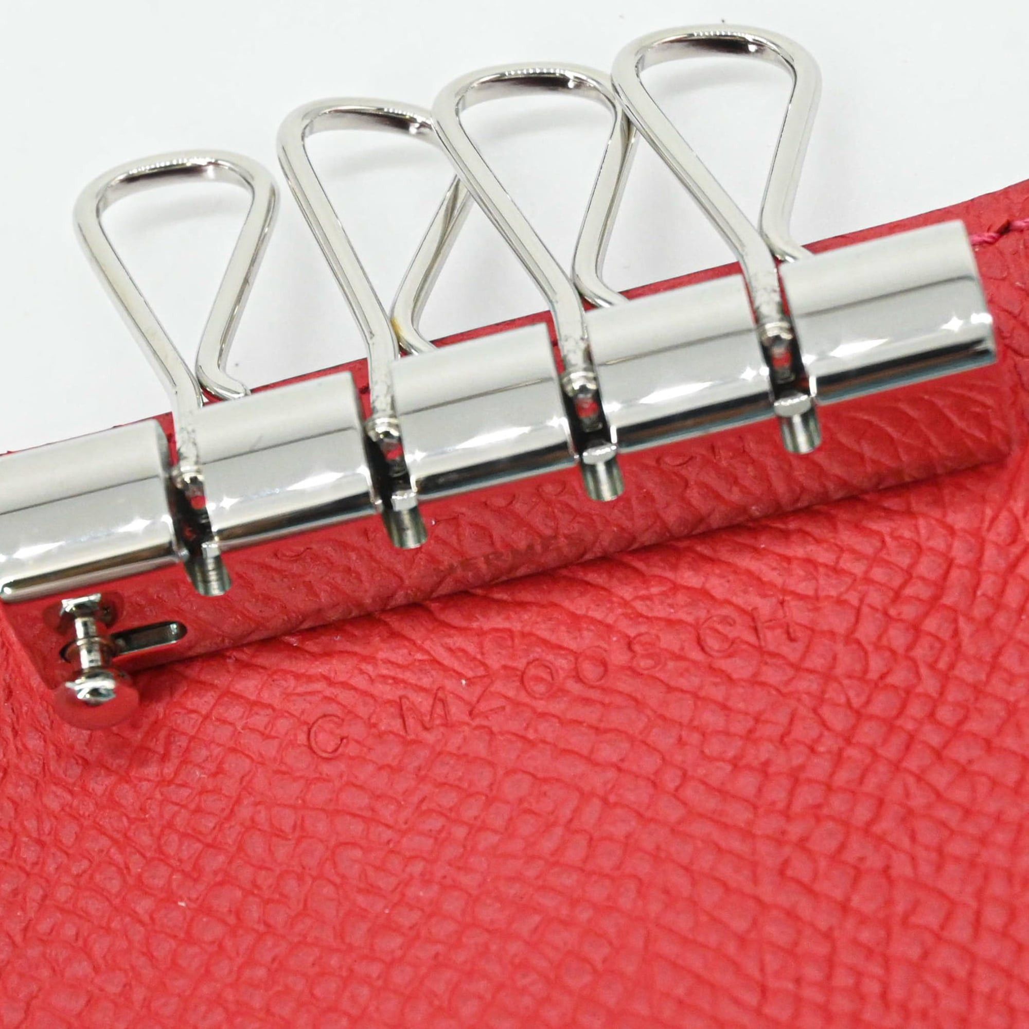 Hermes HERMES Bearn 4-ring key case in Epsom leather with Rouge Coupe pattern pink red, #C Size ONE SIZE - 9 Thumbnail