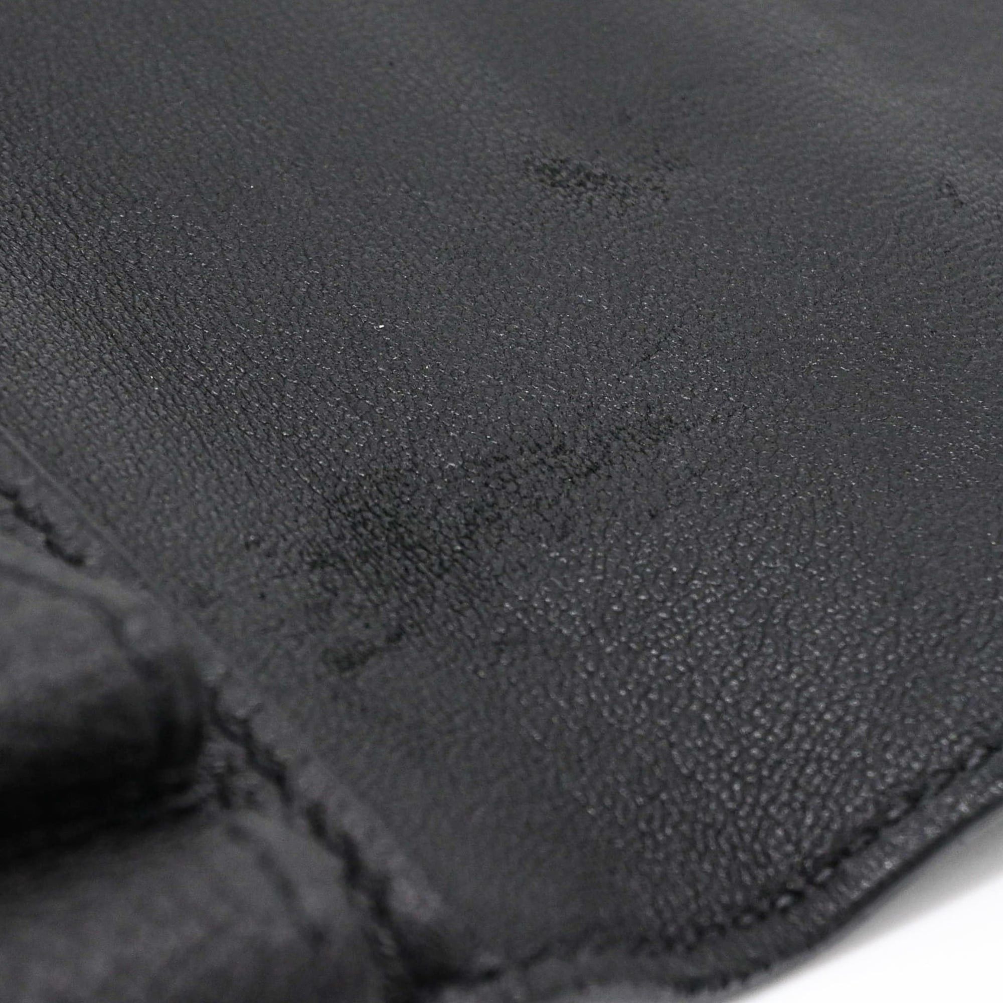 Hermes HERMES Dogon GM Duo Evercolor Leather Long Wallet, Black, Women's, Coin #T Size ONE SIZE - 9 Thumbnail