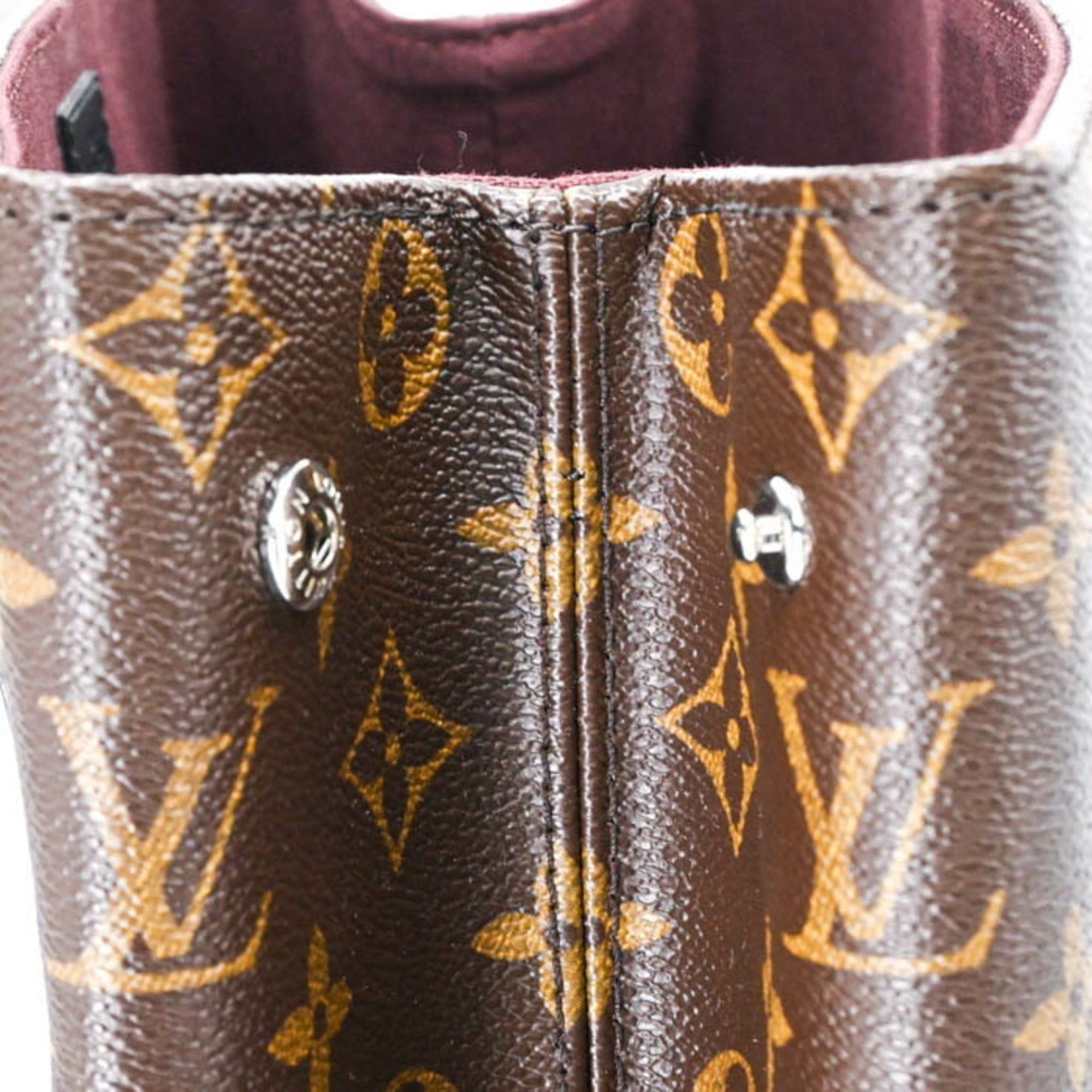 Louis Vuitton LOUIS VUITTON Monogram Macassar Parc Backpack, Leather, Brown and Black, M40637 Size ONE SIZE - 15 Thumbnail