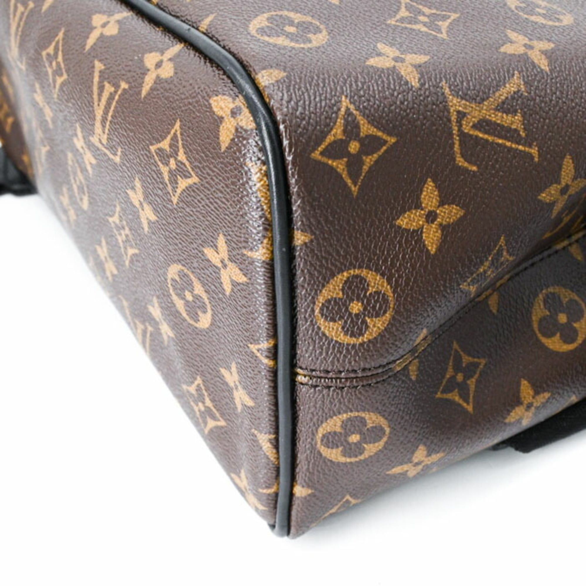Louis Vuitton LOUIS VUITTON Monogram Macassar Parc Backpack, Leather, Brown and Black, M40637 Size ONE SIZE - 12 Thumbnail