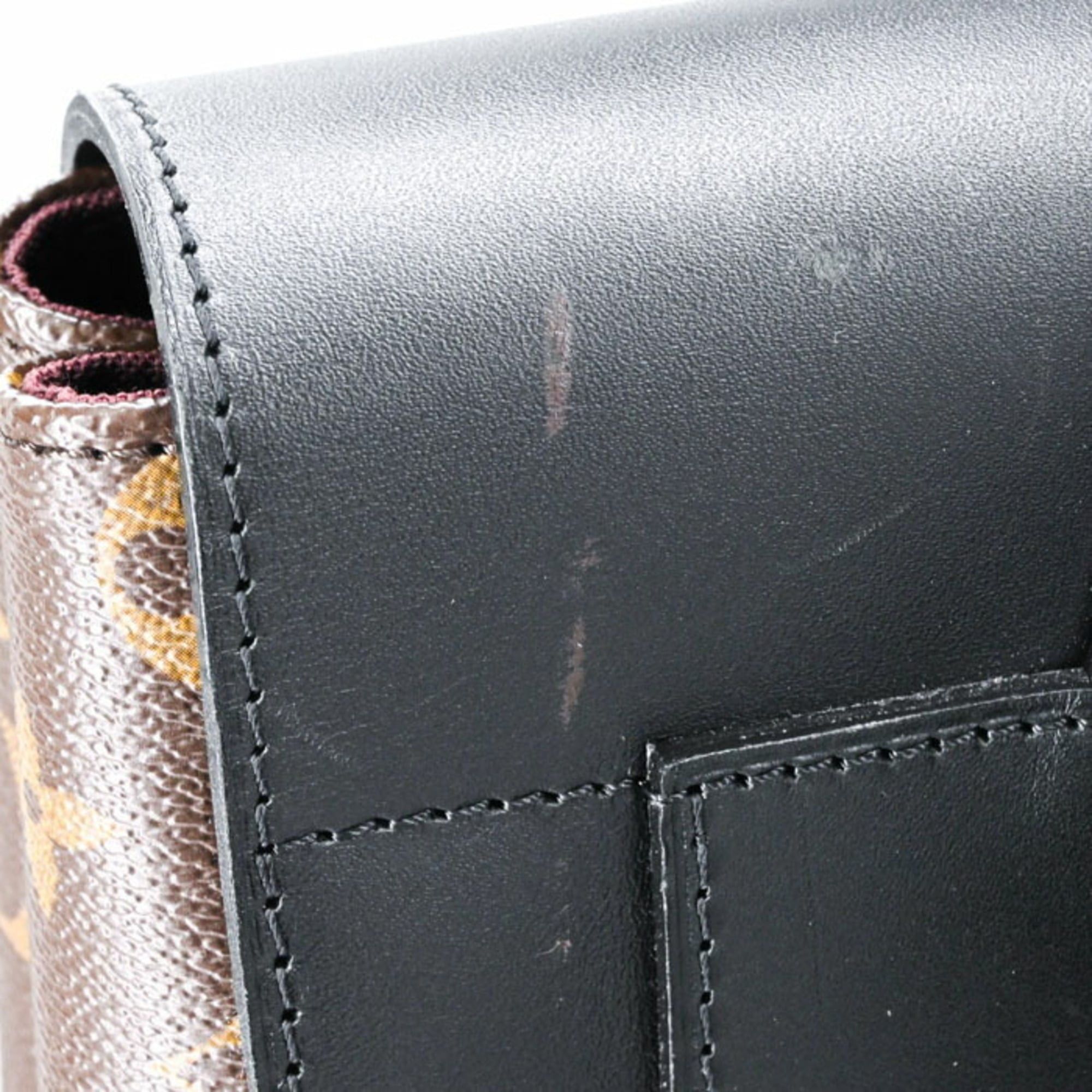 Louis Vuitton LOUIS VUITTON Monogram Macassar Parc Backpack, Leather, Brown and Black, M40637 Size ONE SIZE - 9 Thumbnail