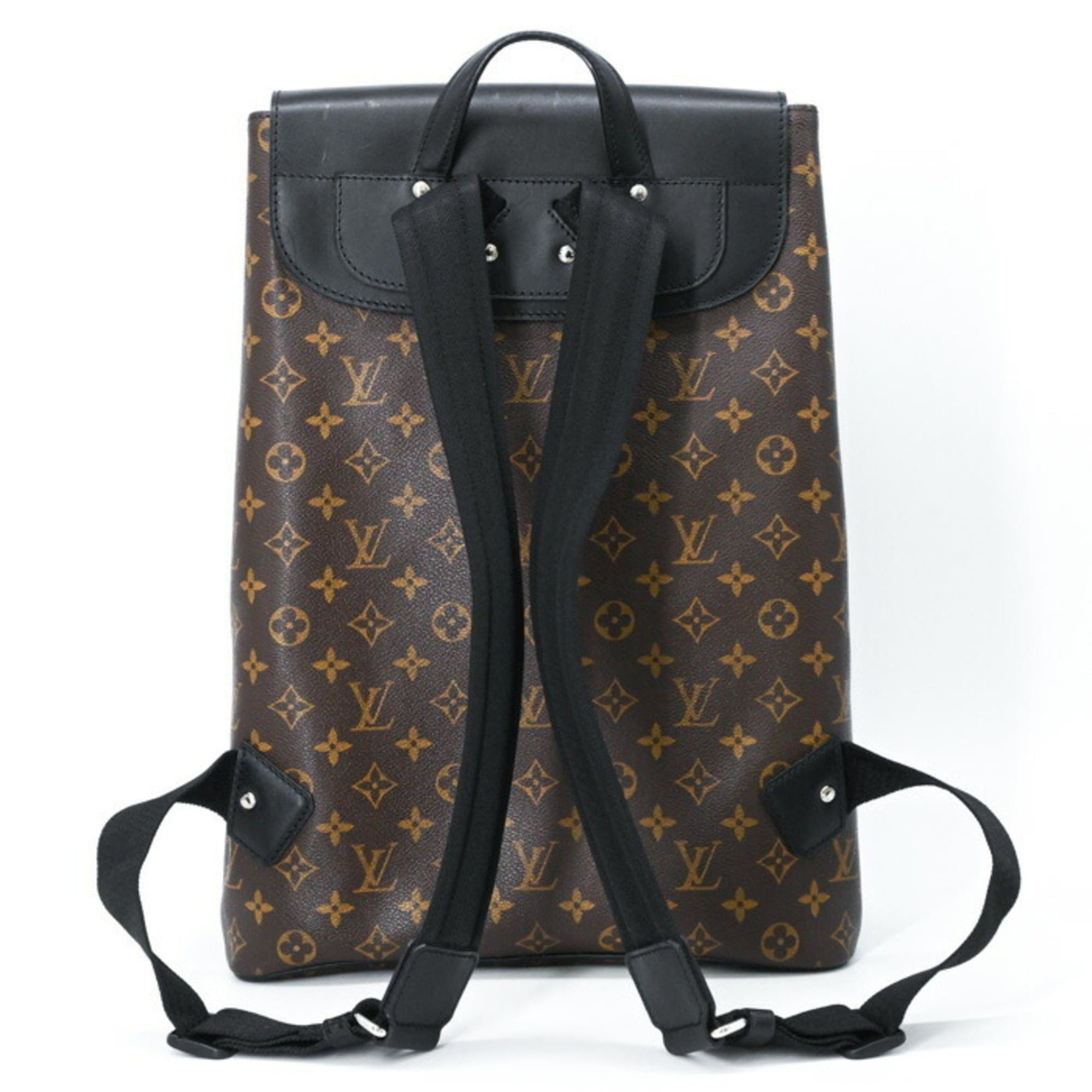 Louis Vuitton LOUIS VUITTON Monogram Macassar Parc Backpack, Leather, Brown and Black, M40637 Size ONE SIZE - 2 Thumbnail