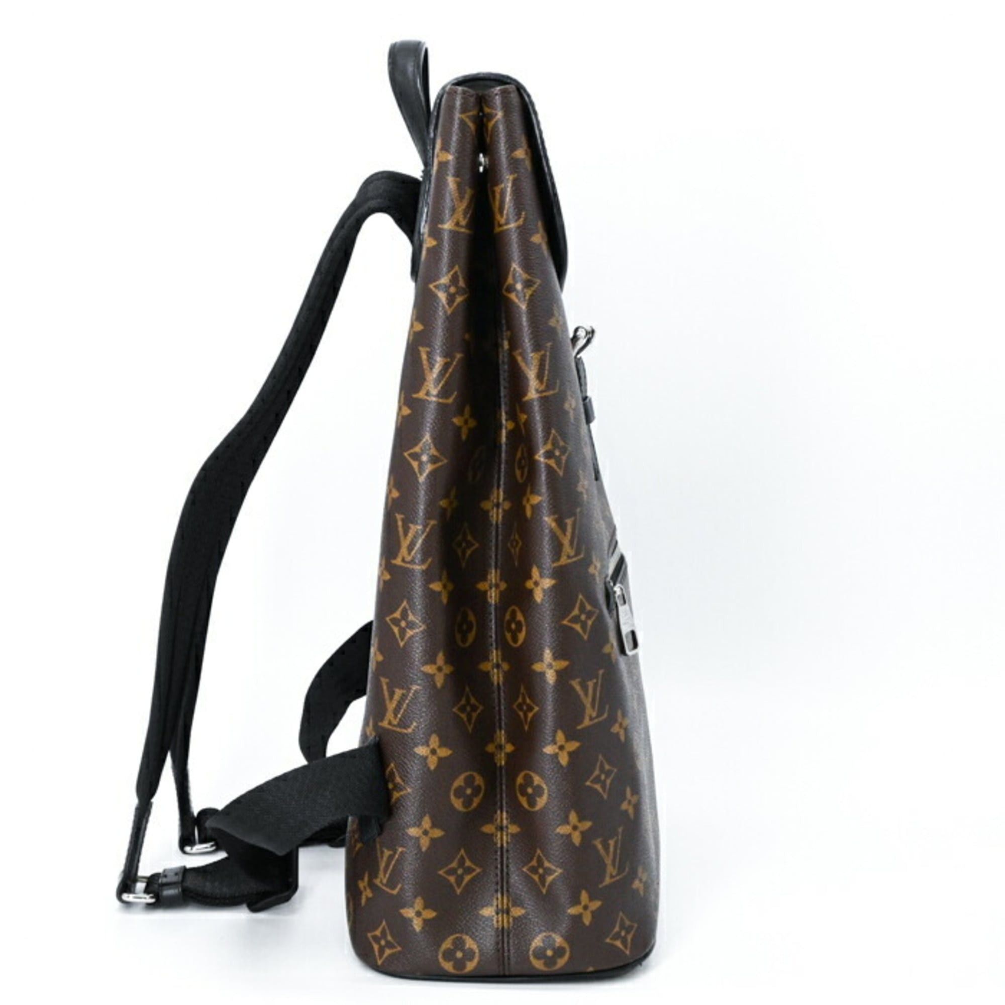 Louis Vuitton LOUIS VUITTON Monogram Macassar Parc Backpack, Leather, Brown and Black, M40637 Size ONE SIZE - 3 Thumbnail