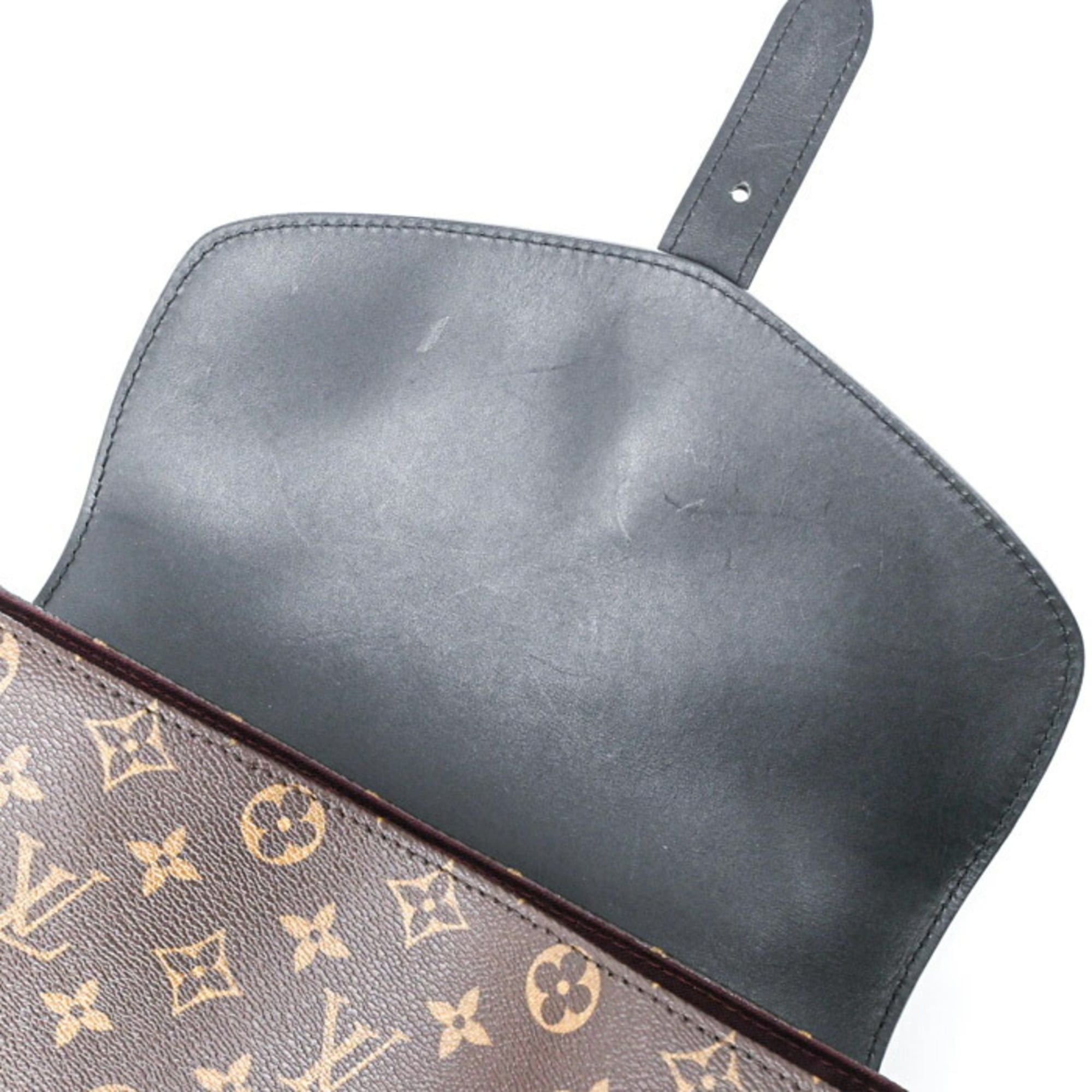 Louis Vuitton LOUIS VUITTON Monogram Macassar Parc Backpack, Leather, Brown and Black, M40637 Size ONE SIZE - 10 Thumbnail