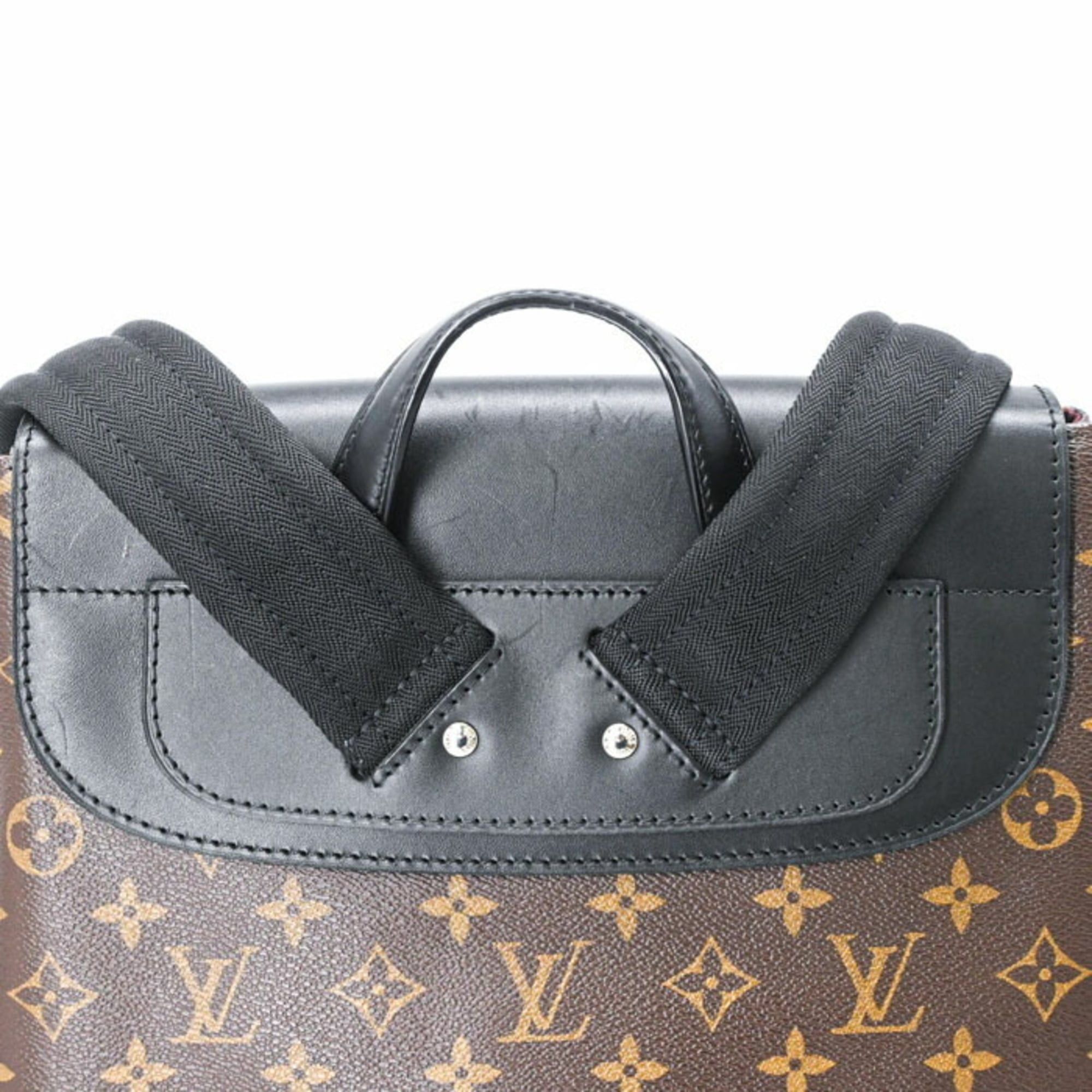 Louis Vuitton LOUIS VUITTON Monogram Macassar Parc Backpack, Leather, Brown and Black, M40637 Size ONE SIZE - 8 Thumbnail