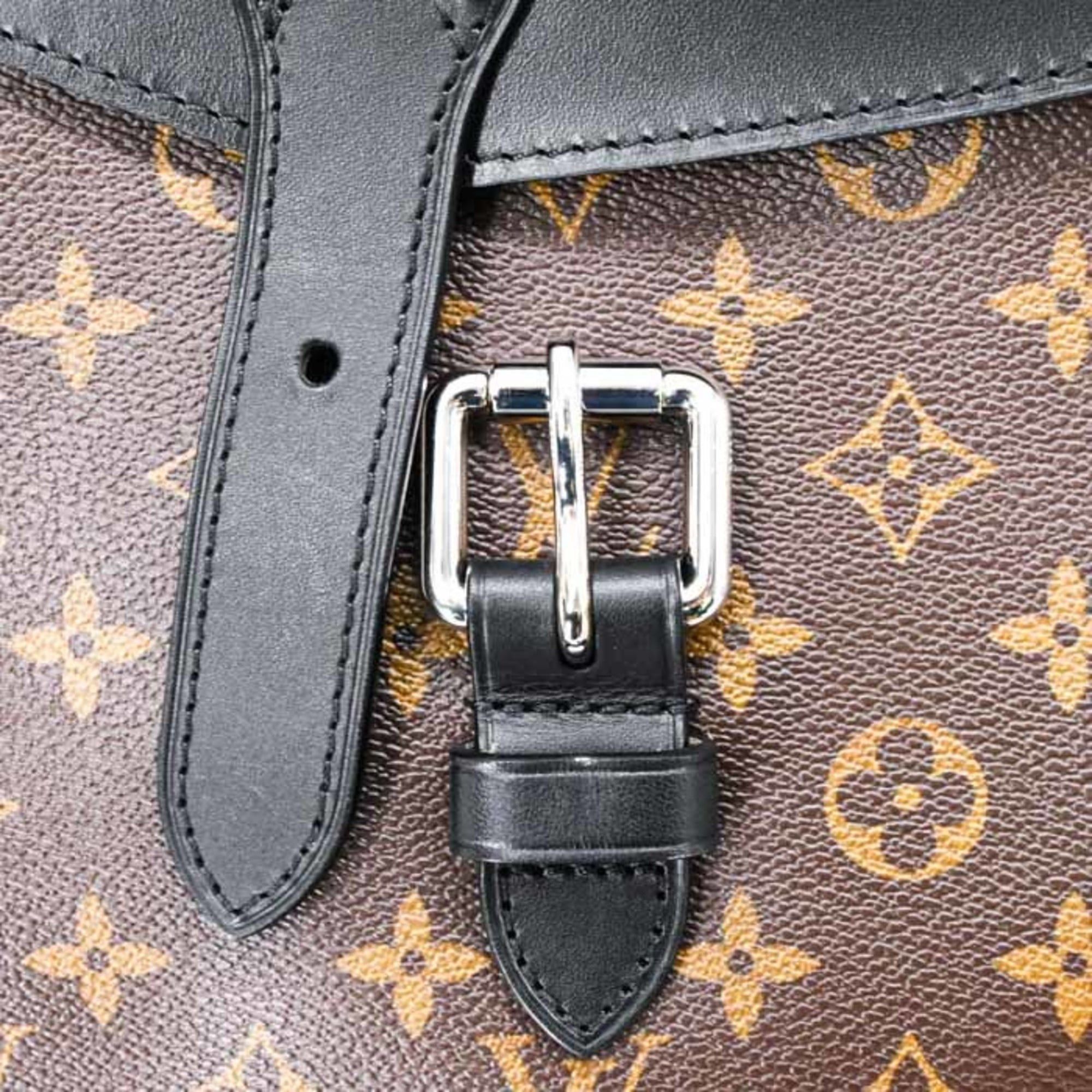 Louis Vuitton LOUIS VUITTON Monogram Macassar Parc Backpack, Leather, Brown and Black, M40637 Size ONE SIZE - 14 Thumbnail
