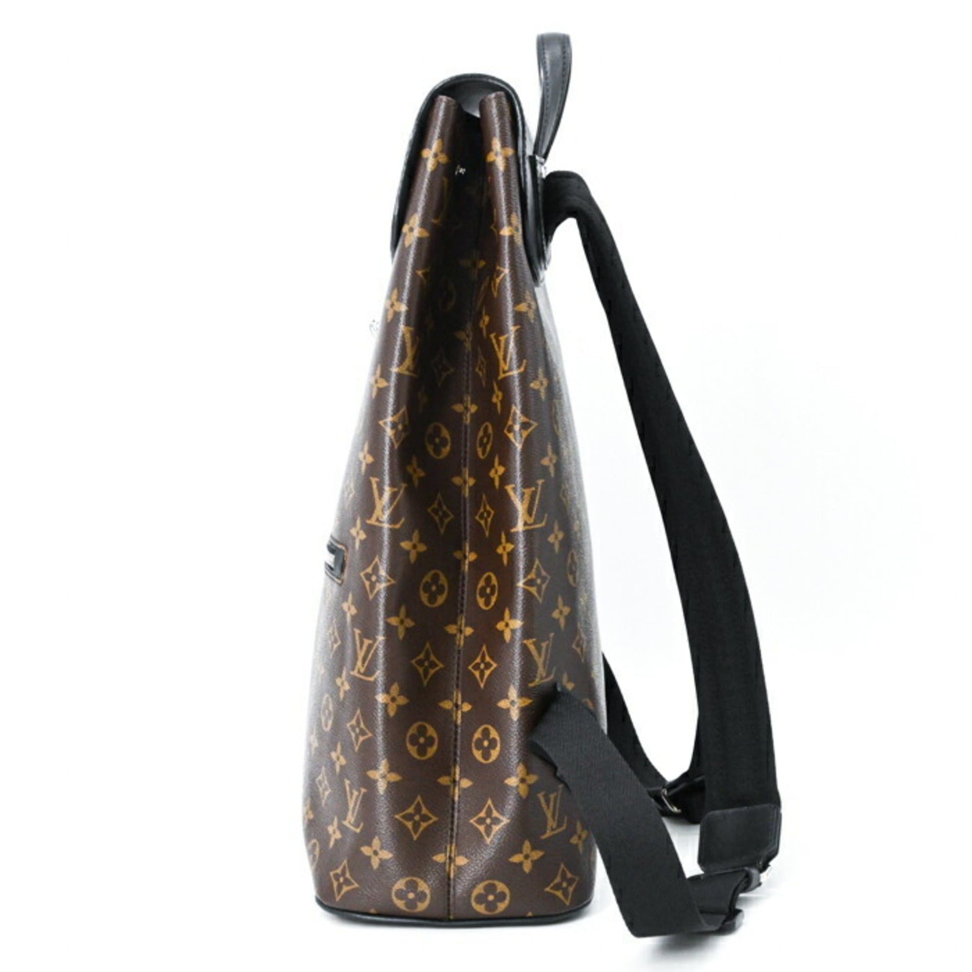 Louis Vuitton LOUIS VUITTON Monogram Macassar Parc Backpack, Leather, Brown and Black, M40637 Size ONE SIZE - 3 Thumbnail
