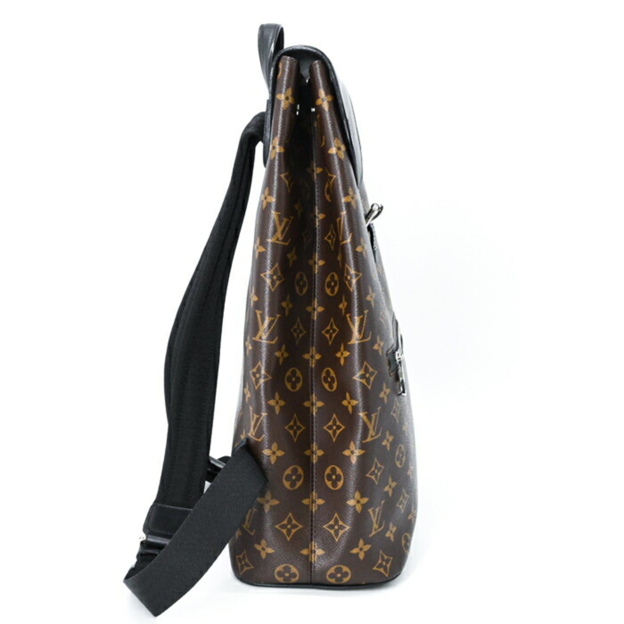 Louis Vuitton LOUIS VUITTON Monogram Macassar Parc Backpack, Leather, Brown and Black, M40637 Size ONE SIZE - 4 Thumbnail