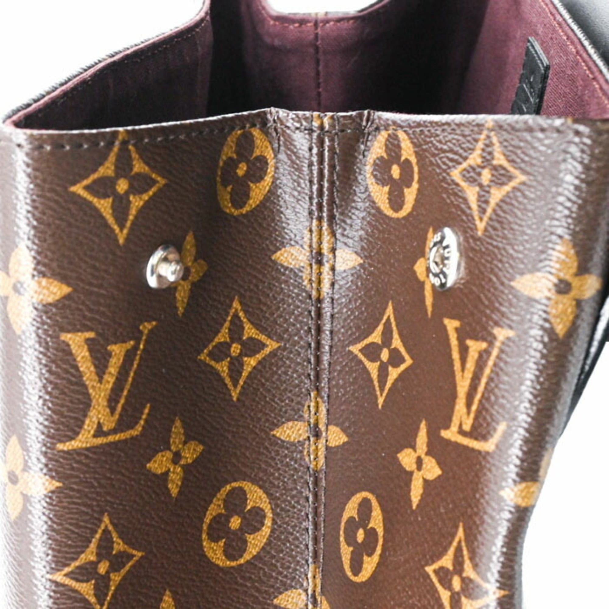 Louis Vuitton LOUIS VUITTON Monogram Macassar Parc Backpack, Leather, Brown and Black, M40637 Size ONE SIZE - 11 Thumbnail