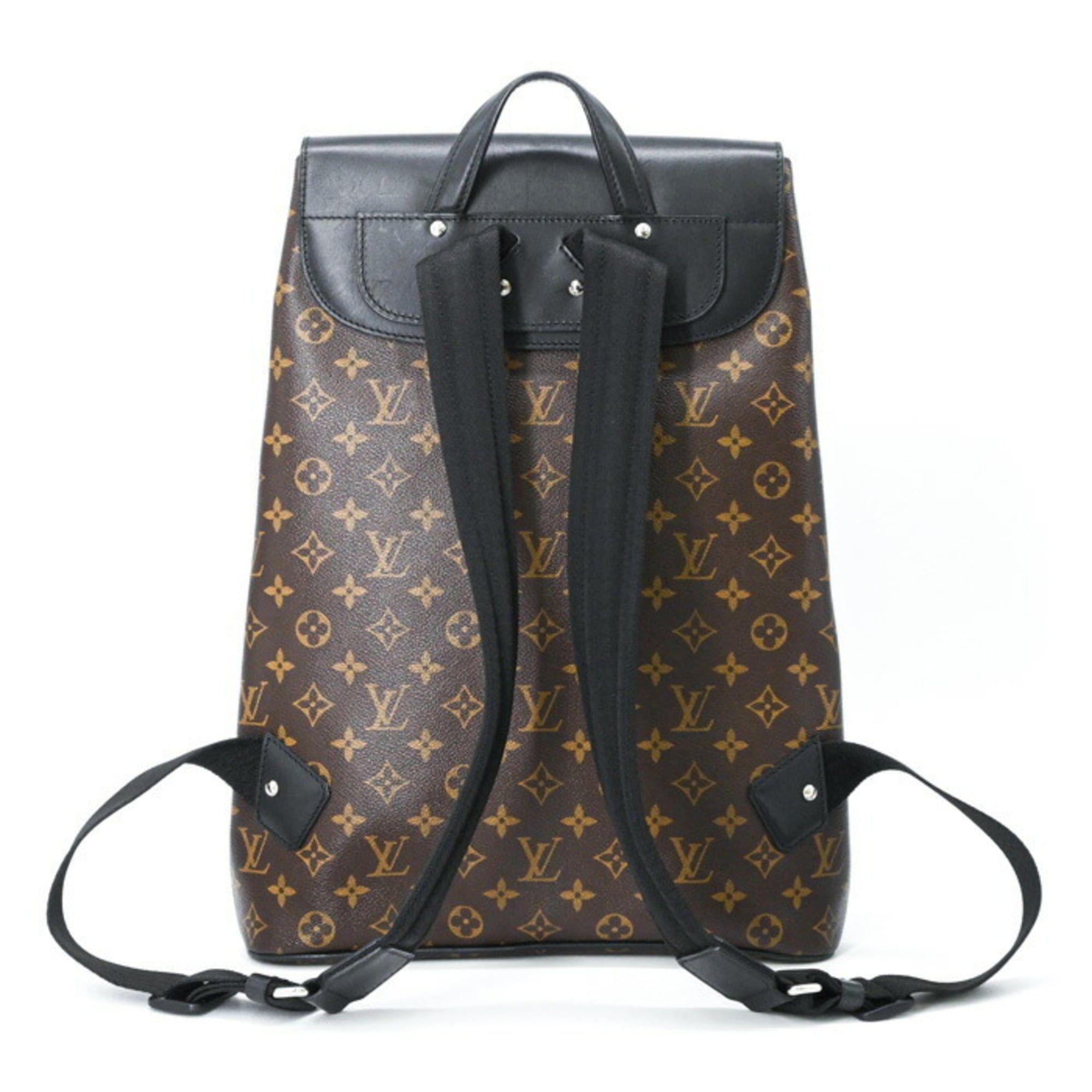 Louis Vuitton LOUIS VUITTON Monogram Macassar Parc Backpack, Leather, Brown and Black, M40637 Size ONE SIZE - 2 Thumbnail
