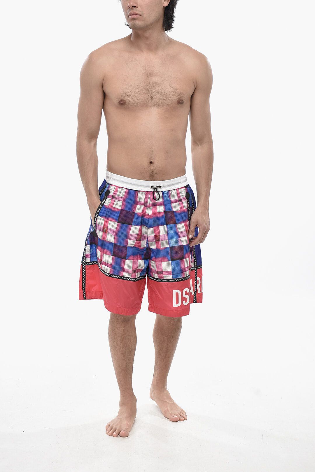 Dsquared2 Multicolored Boxer Swim Trunks With Elastic Waistband Size US 30 / EU 46 - 4 Thumbnail