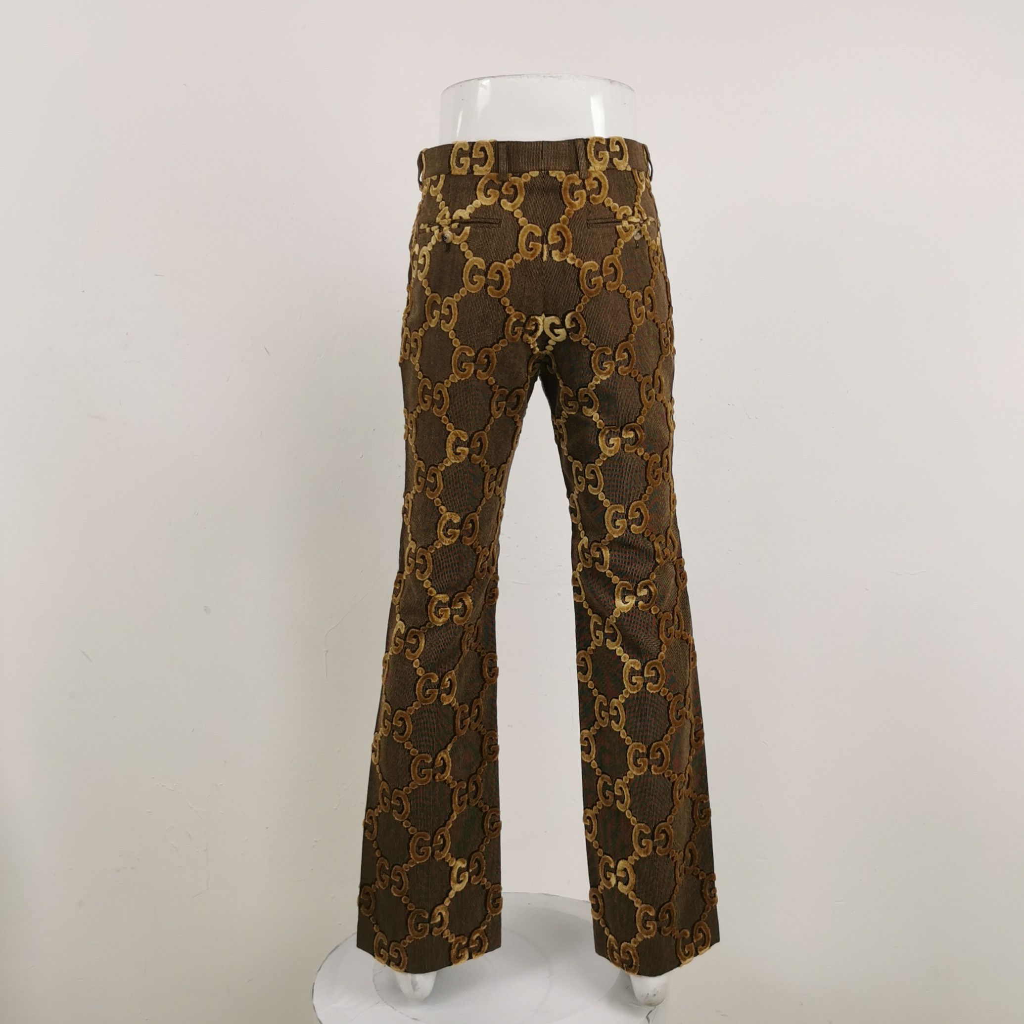 Gucci Gucci GG Pattern Brown Flared Pants S Size US 32 / EU 48 - 4 Thumbnail