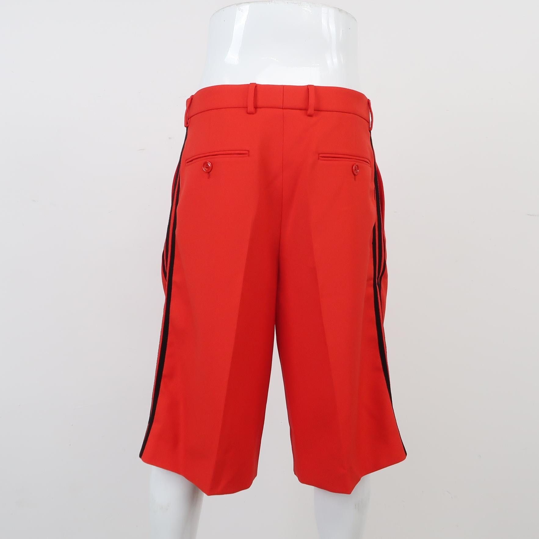 Gucci Gucci x Adidas Trefoil Logo Stripe Red Shorts Size US 32 / EU 48 - 20 Thumbnail
