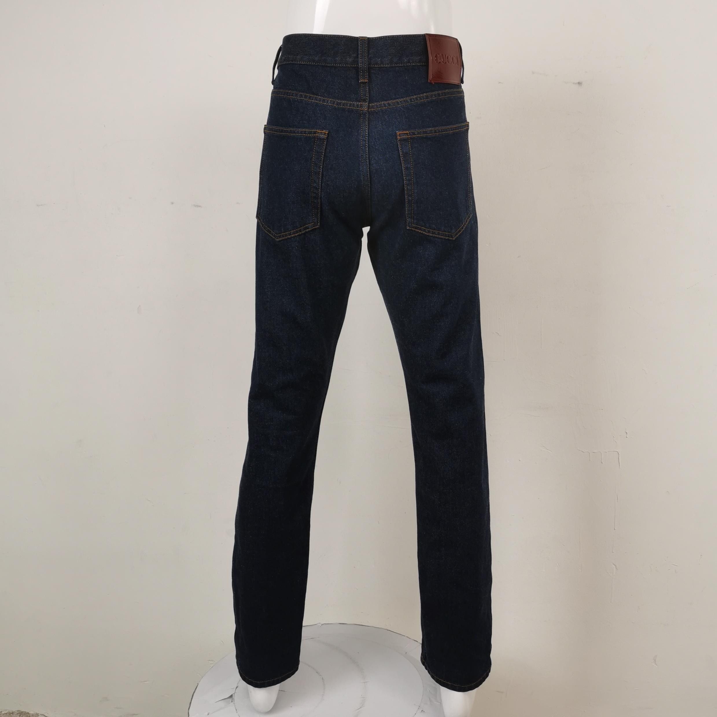 Gucci Dark Blue Slim Denim Jeans S Size US 34 / EU 50 - 4 Thumbnail